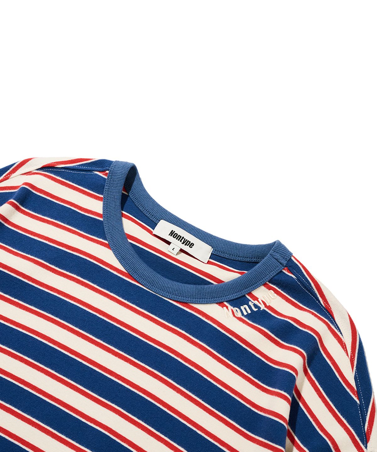 논타입(NONTYPE) BOLD MULTI STRIPE LONG SLEEVE (BLUE)