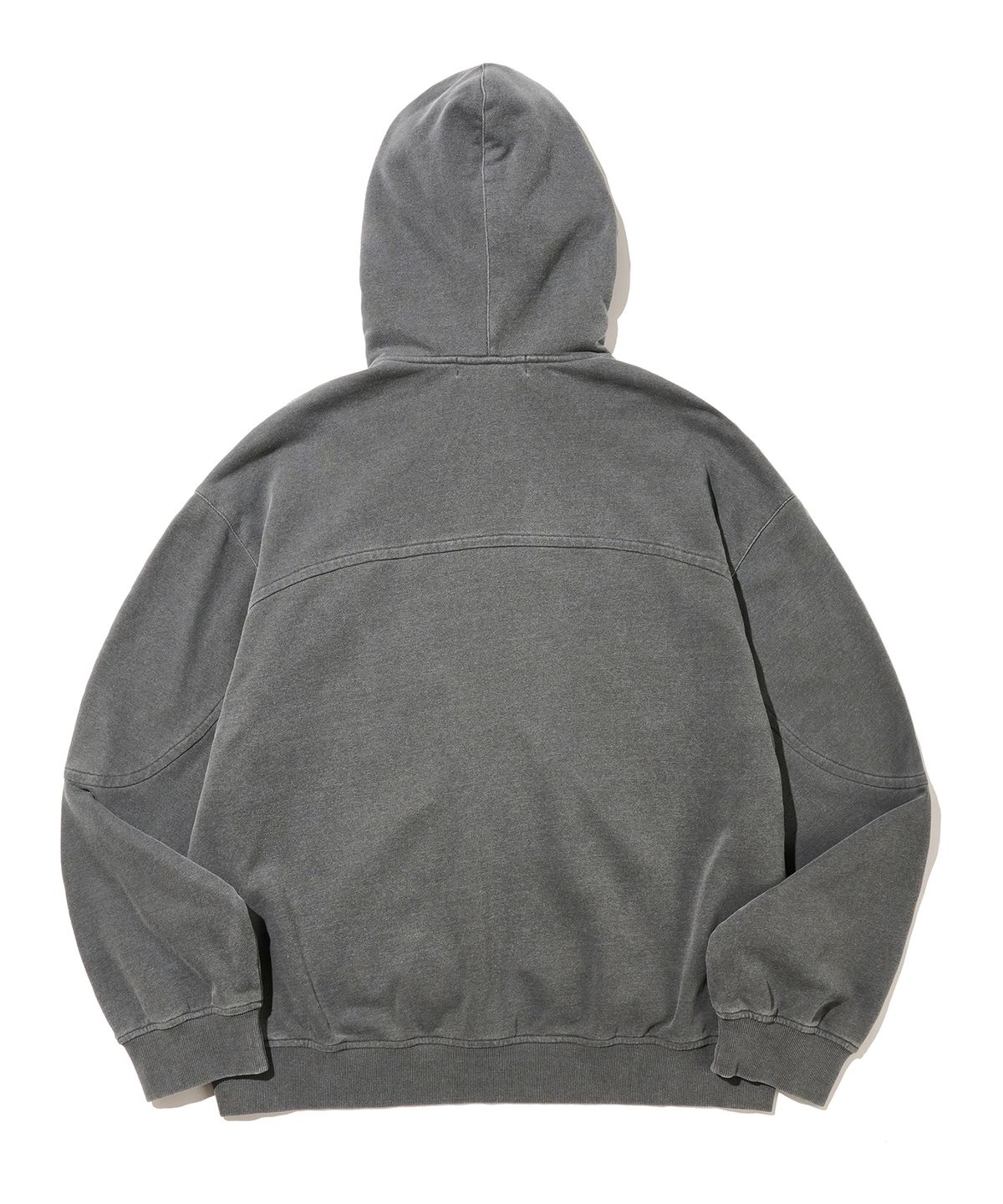 논타입(NONTYPE) BLEACHED HOODIE ZIP UP (CHARCOAL)