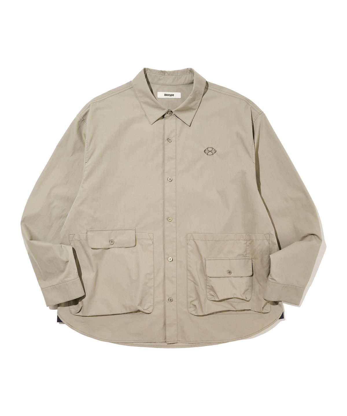 논타입(NONTYPE) DOUBLE FLAP LUGGAGE SHIRTS(GREY)