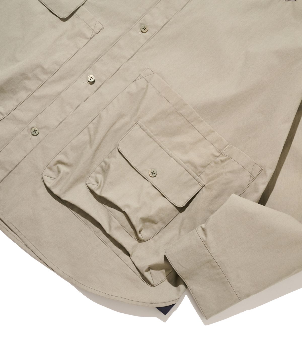 논타입(NONTYPE) DOUBLE FLAP LUGGAGE SHIRTS(GREY)