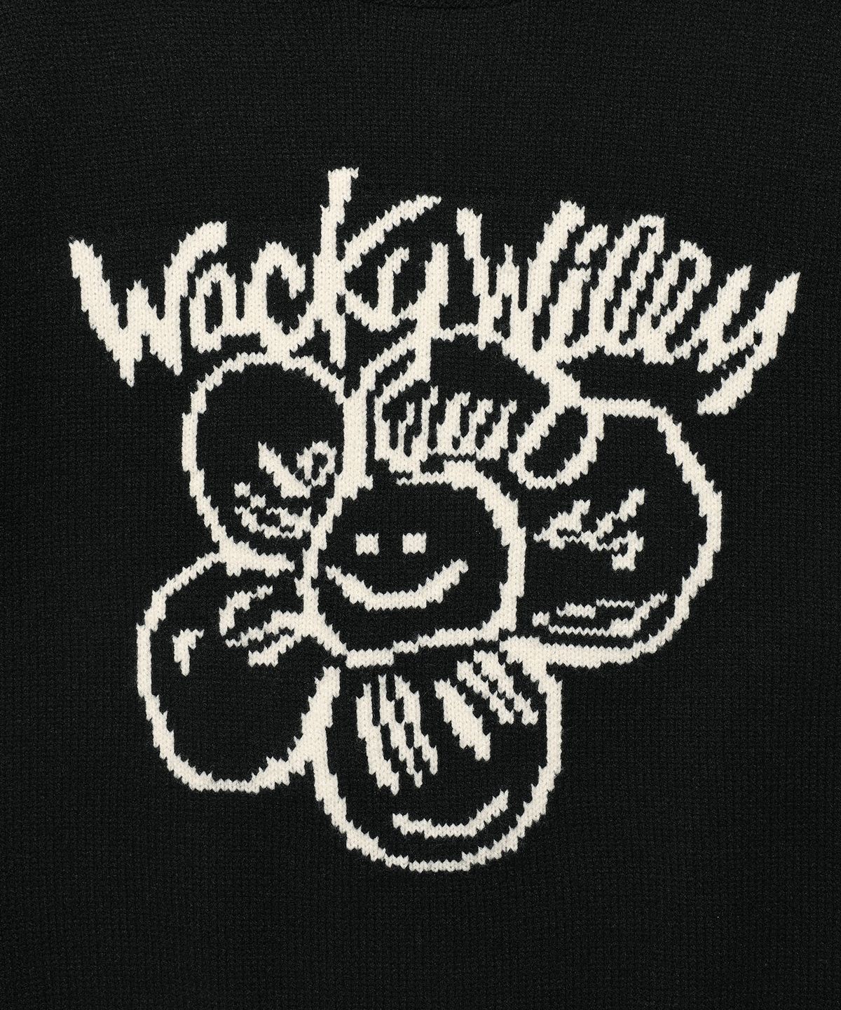 와키윌리(WACKY WILLY) 빅릴리 그래픽 풀오버 니트 블랙