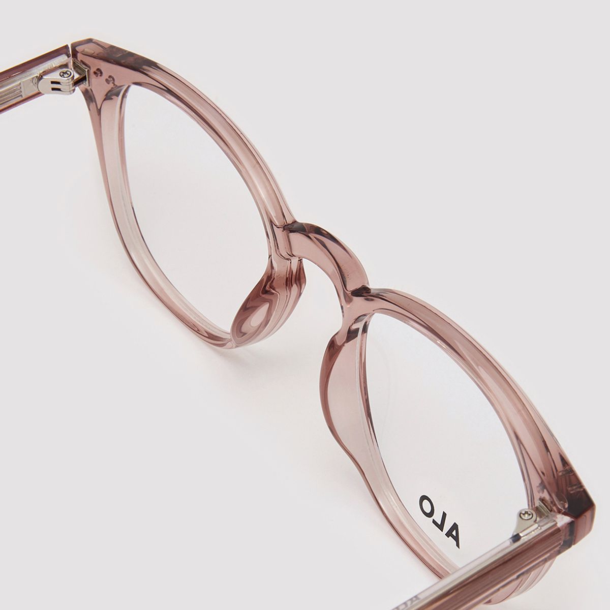 알로아이웨어(ALO EYEWEAR) [Essential] AL5502 1616G 세미오버라운드 투명 브라운 안경테 블루라이트 차단 렌즈 선택