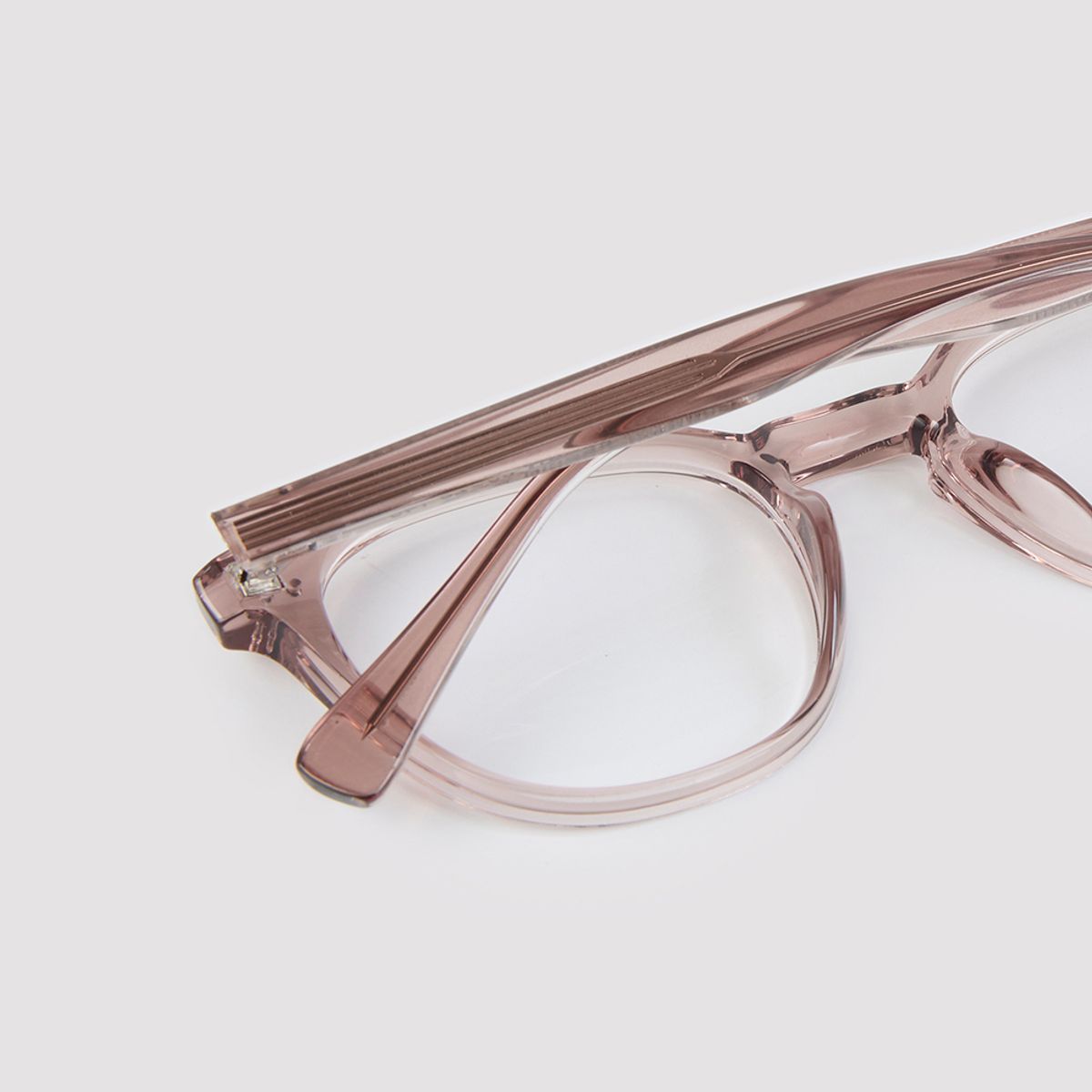 알로아이웨어(ALO EYEWEAR) [Essential] AL5502 1616G 세미오버라운드 투명 브라운 안경테 블루라이트 차단 렌즈 선택