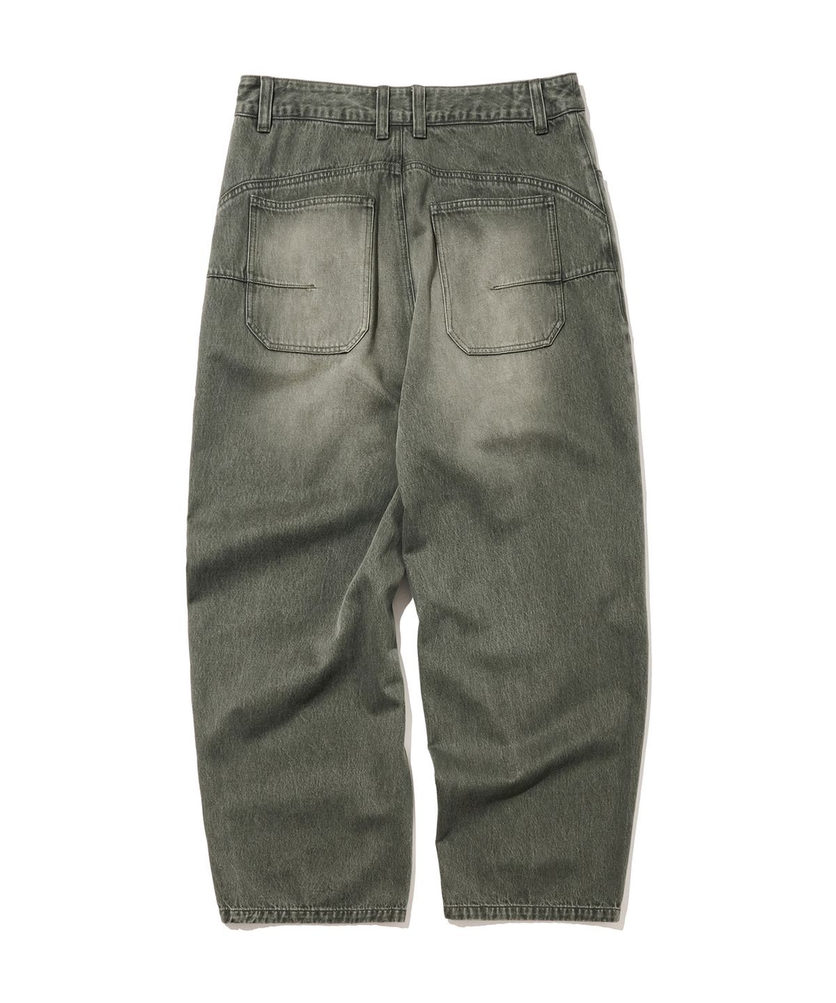 논타입(NONTYPE) DOUBLE EXO DART DENIM PANTS (WASHED KHAKI)