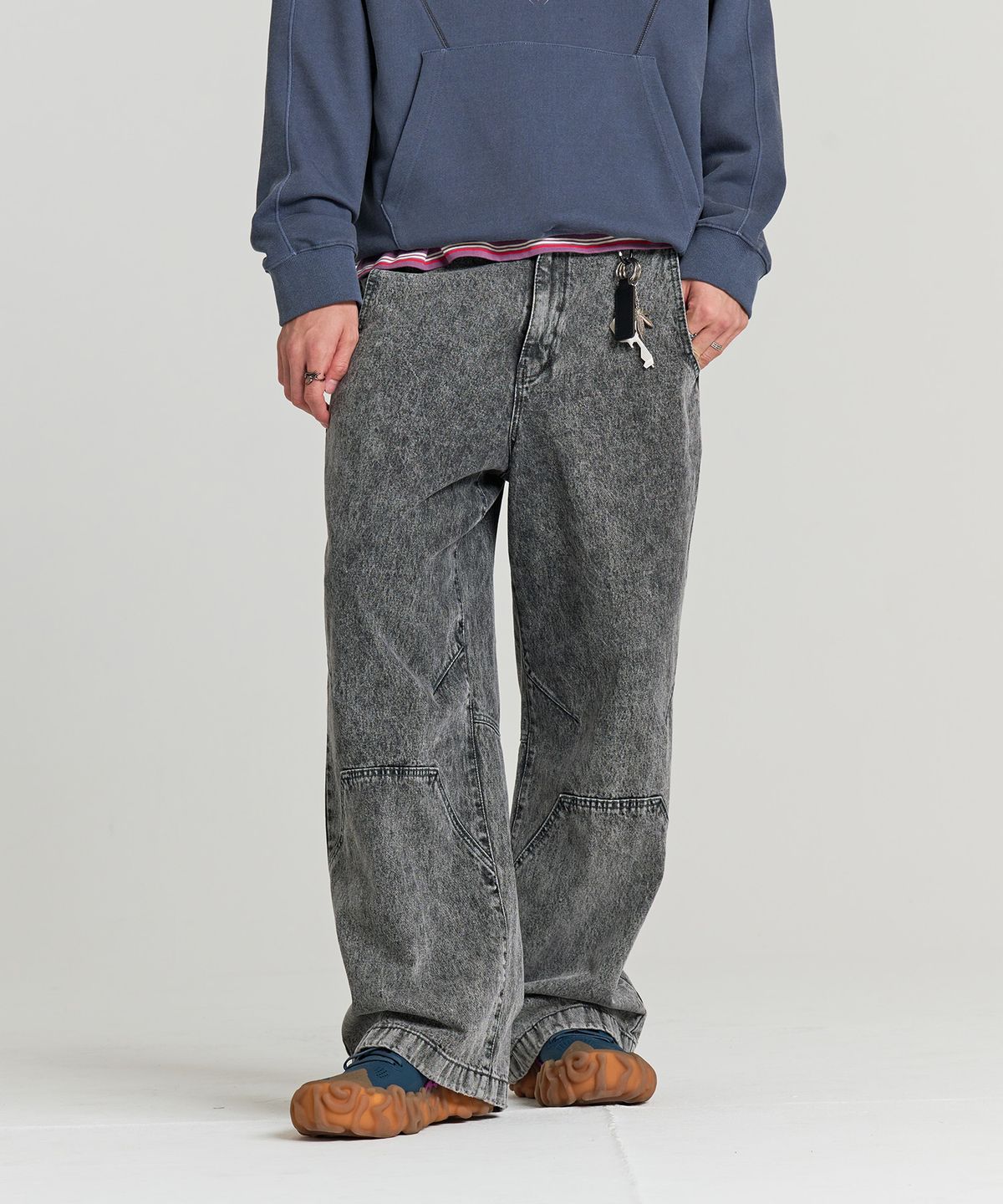 논타입(NONTYPE) LOW CARPENTER DENIM PANTS (VINTAGE GREY)
