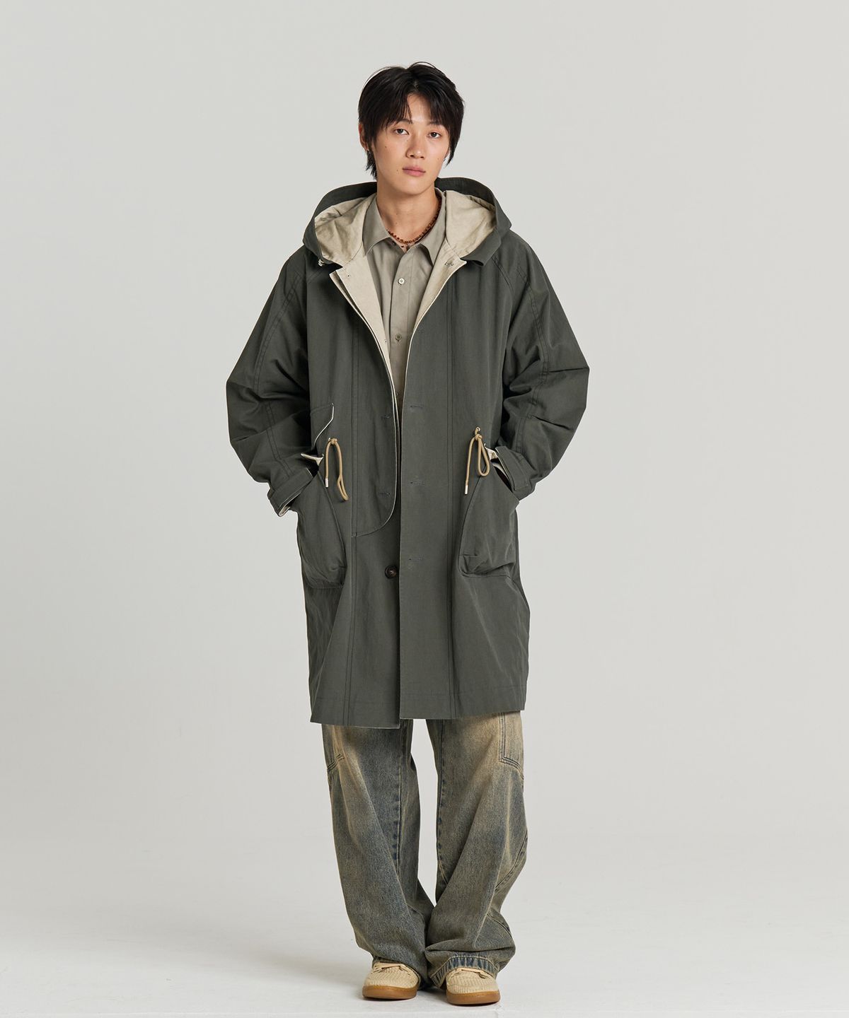 논타입(NONTYPE) HOODED MIL PARKA (VINTAGE GREEN)