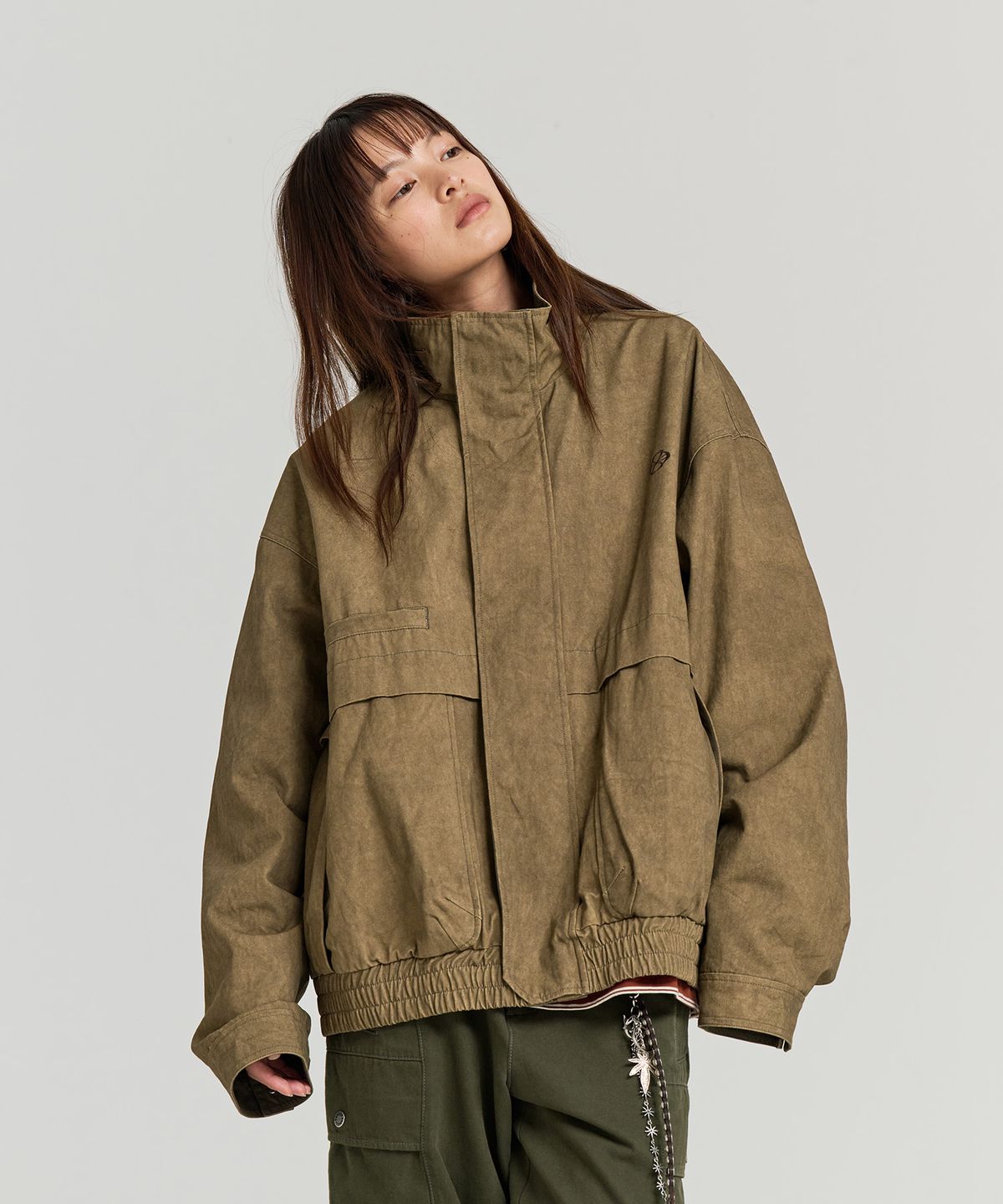 논타입(NONTYPE) VTG HIGH BLOUSON (WASHED BEIGE)