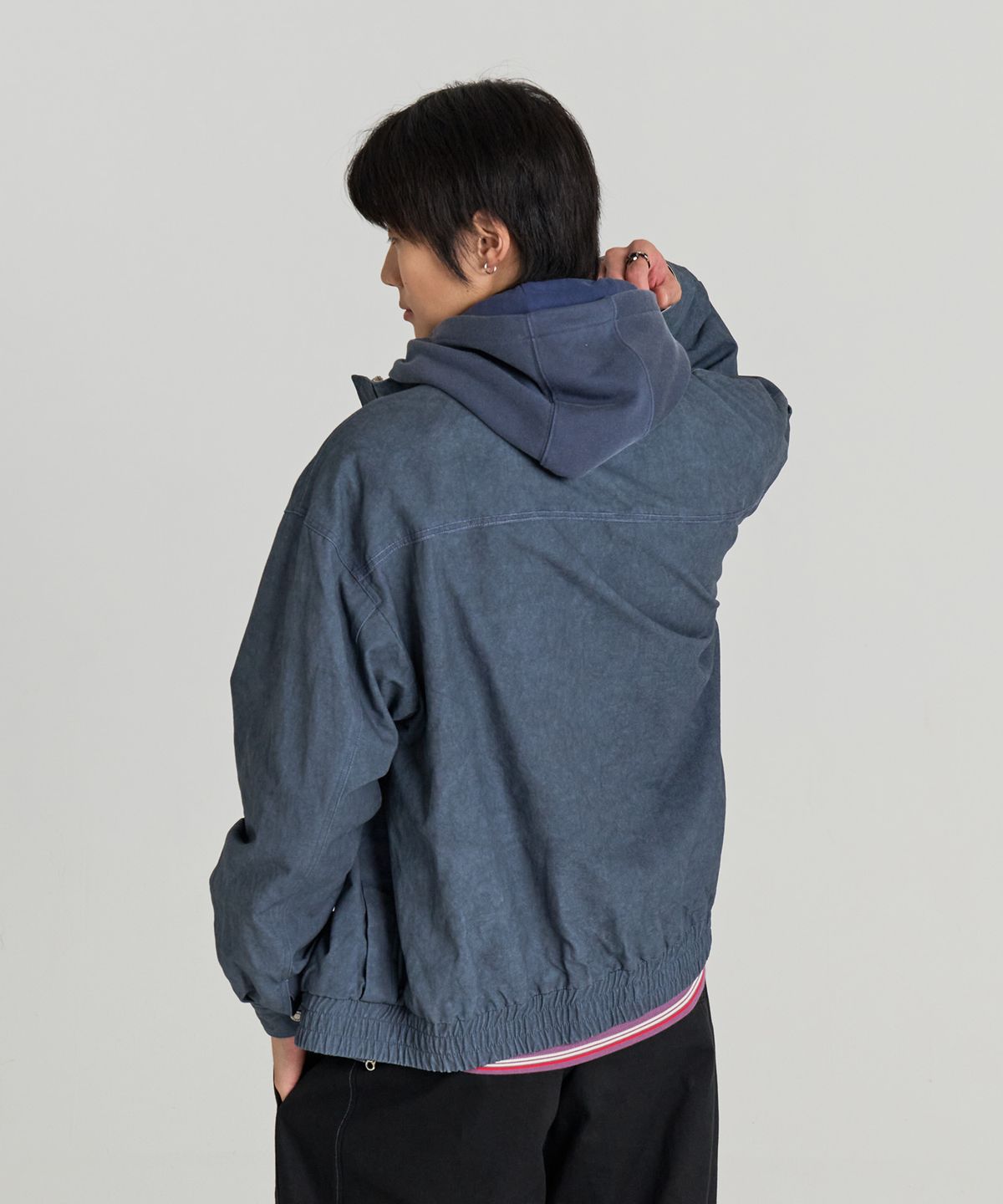 논타입(NONTYPE) VTG HIGH BLOUSON (WASHED NAVY)
