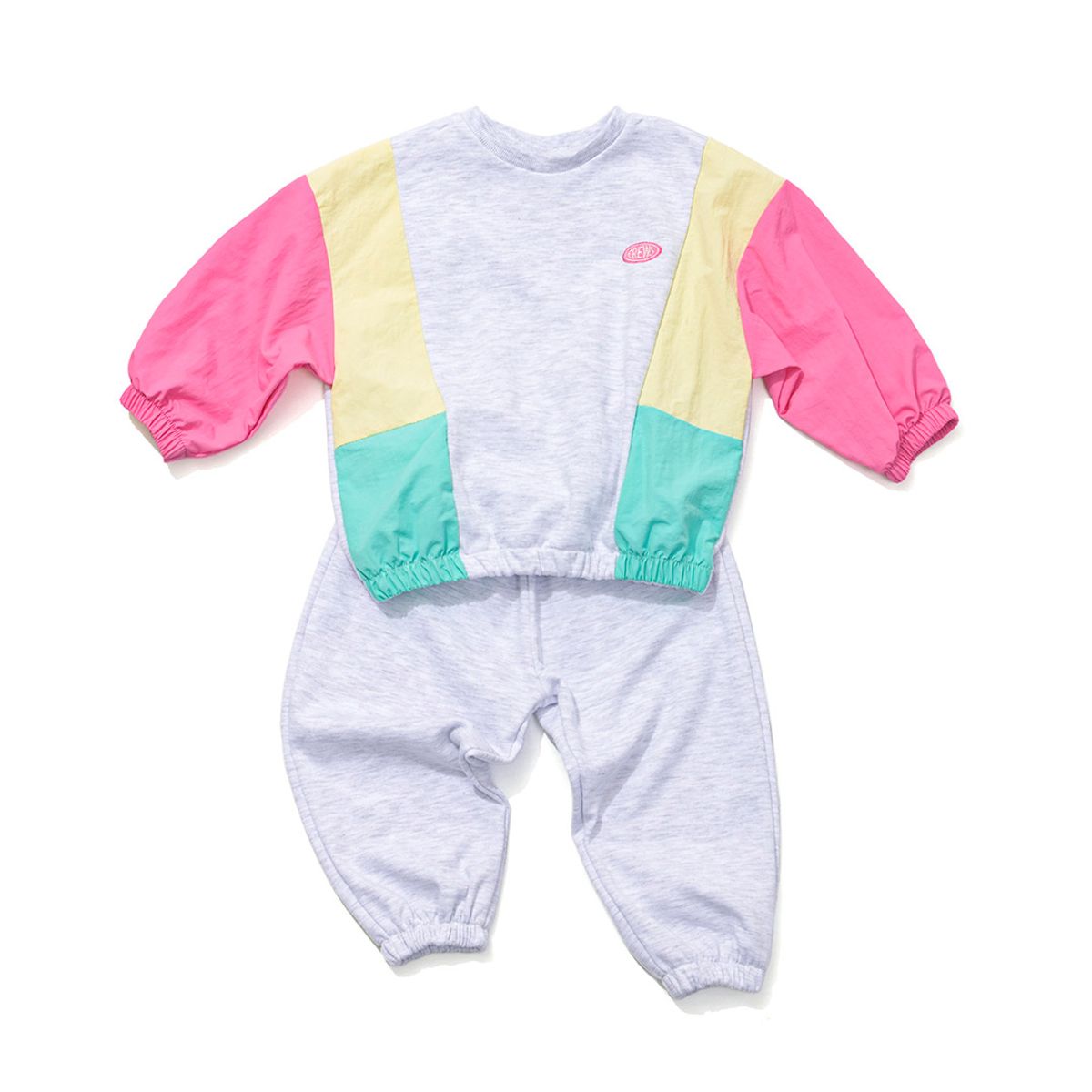 붐붐키즈(BOOMBOOMKIDS) SS25F05 컬러블럭츄리닝 (키즈 주니어)