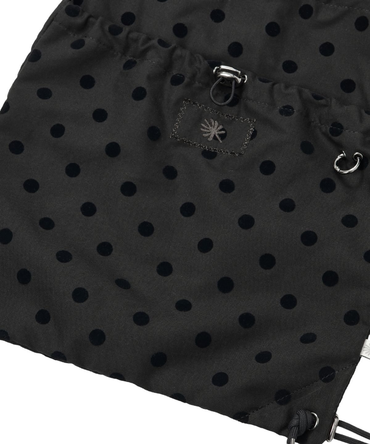 단델(DANDEL) DD flocking dot gym sack string bag (BLACK)