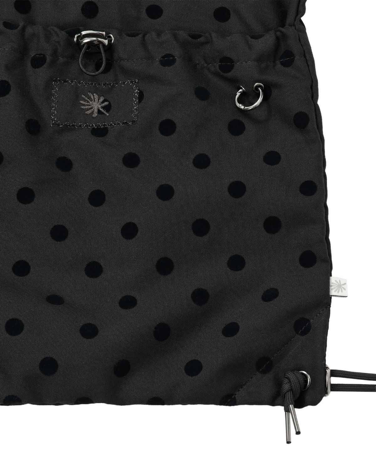 단델(DANDEL) DD flocking dot gym sack string bag (BLACK)
