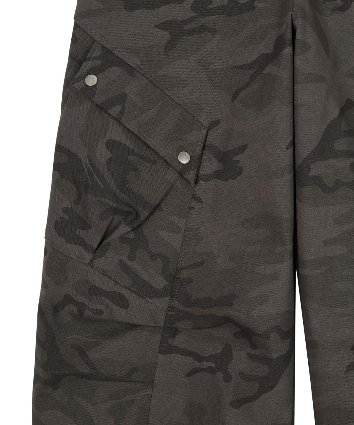 단델(DANDEL) DD camo pin-tuck cargo pants (DARK GREY)