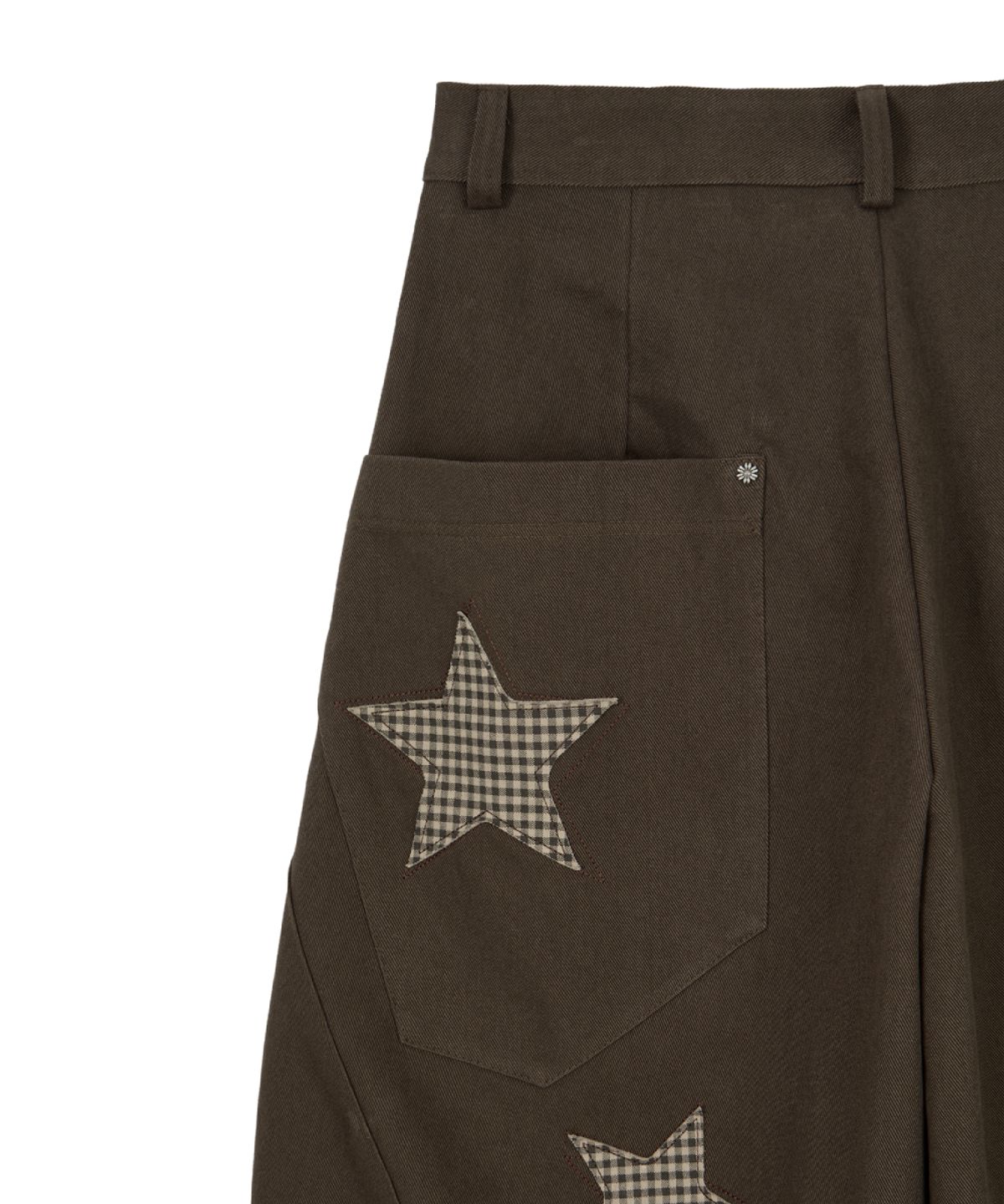 단델(DANDEL) DD star applique balloon pants (BROWN)