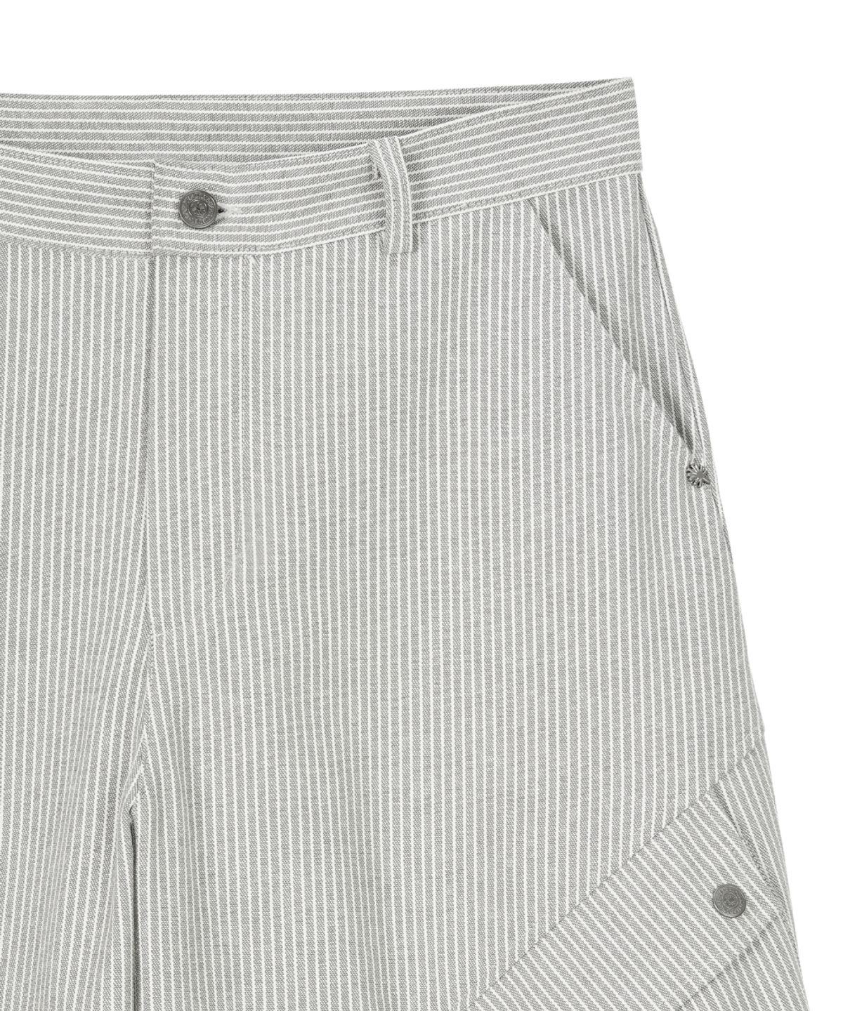 단델(DANDEL) DD reverse stripe pin-tuck cargo pants (GREY)