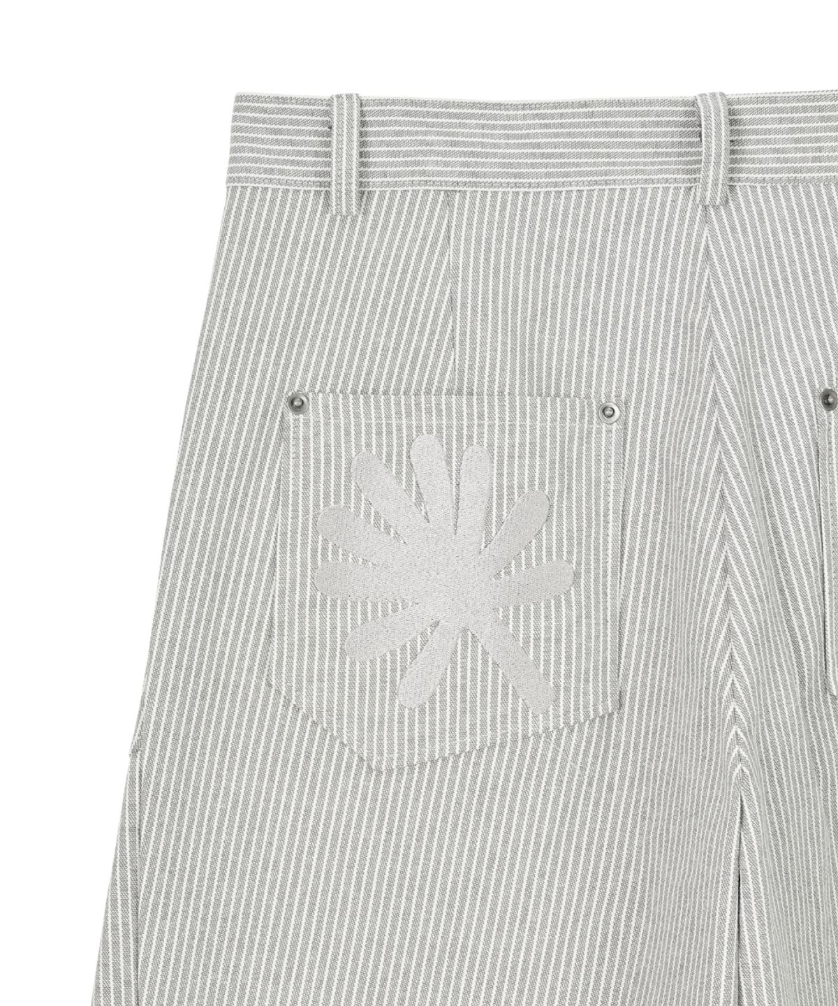 단델(DANDEL) DD reverse stripe pin-tuck cargo pants (GREY)