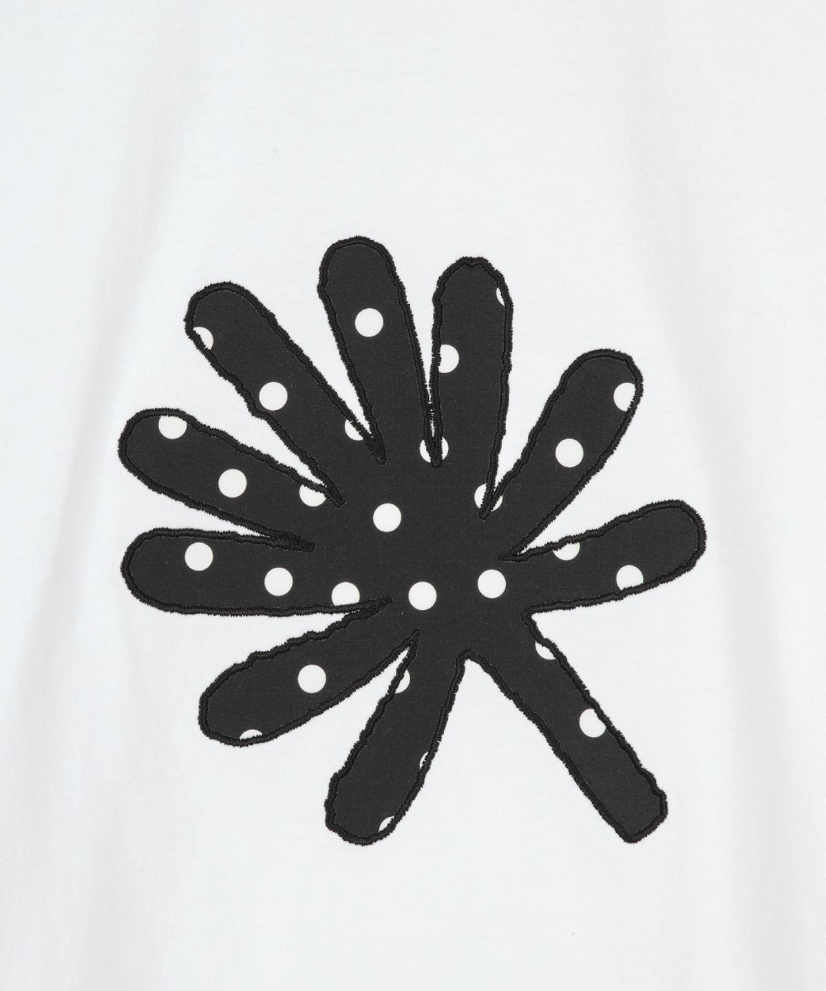 단델(DANDEL) DD symbol applique long sleeve (WHITE)