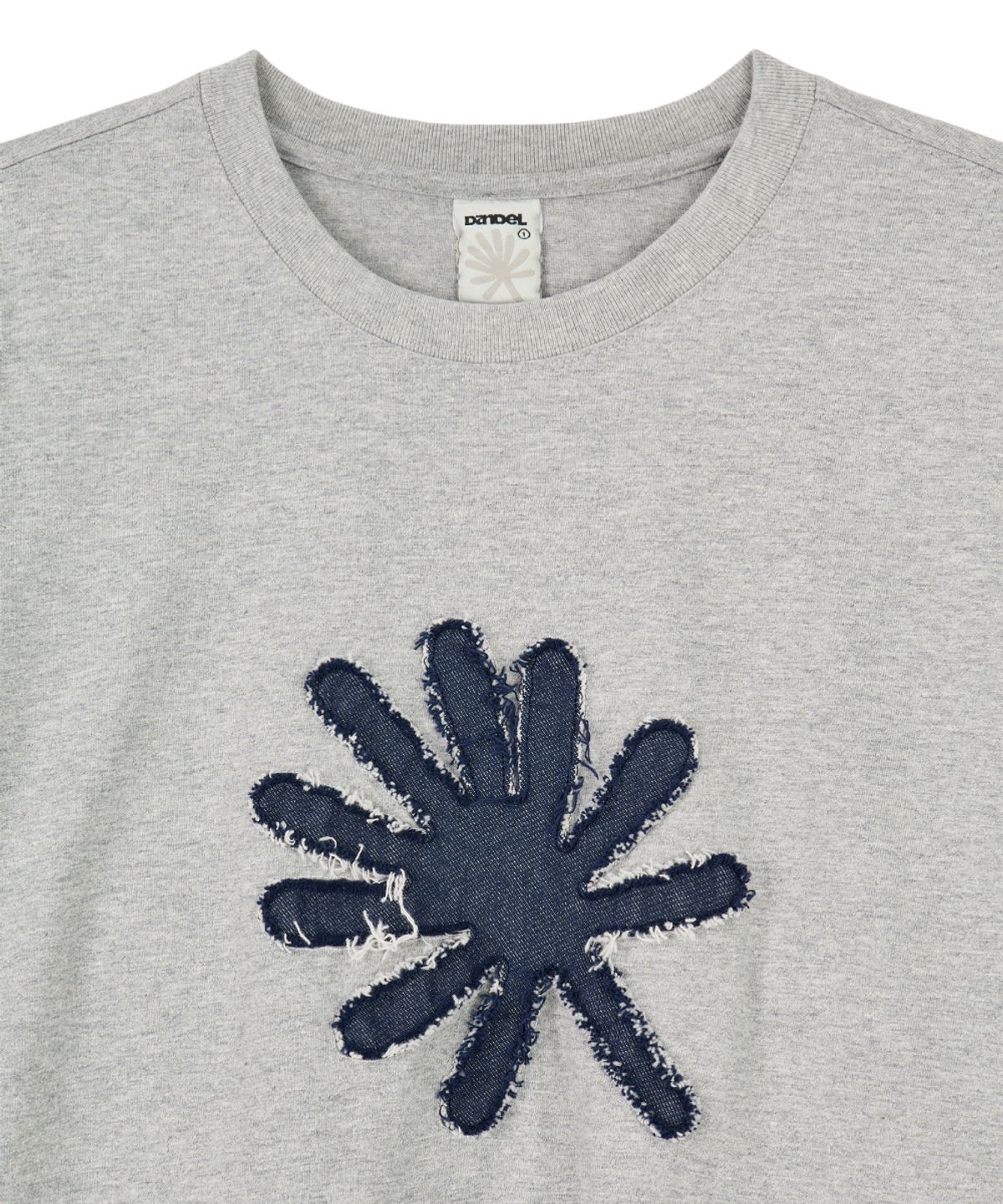 단델(DANDEL) DD symbol applique long sleeve (GREY)
