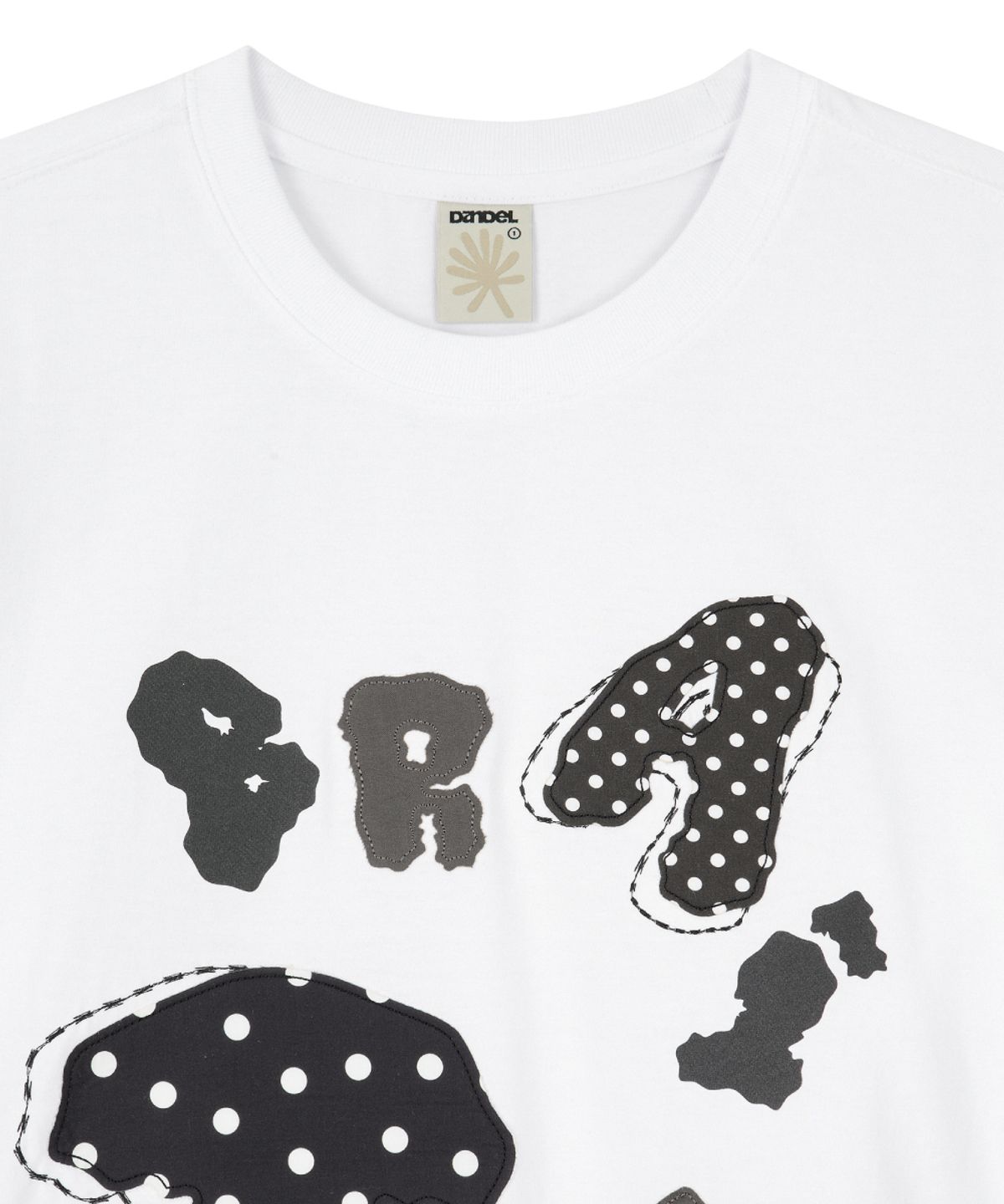 단델(DANDEL) DD rot applique long sleeve (WHITE)