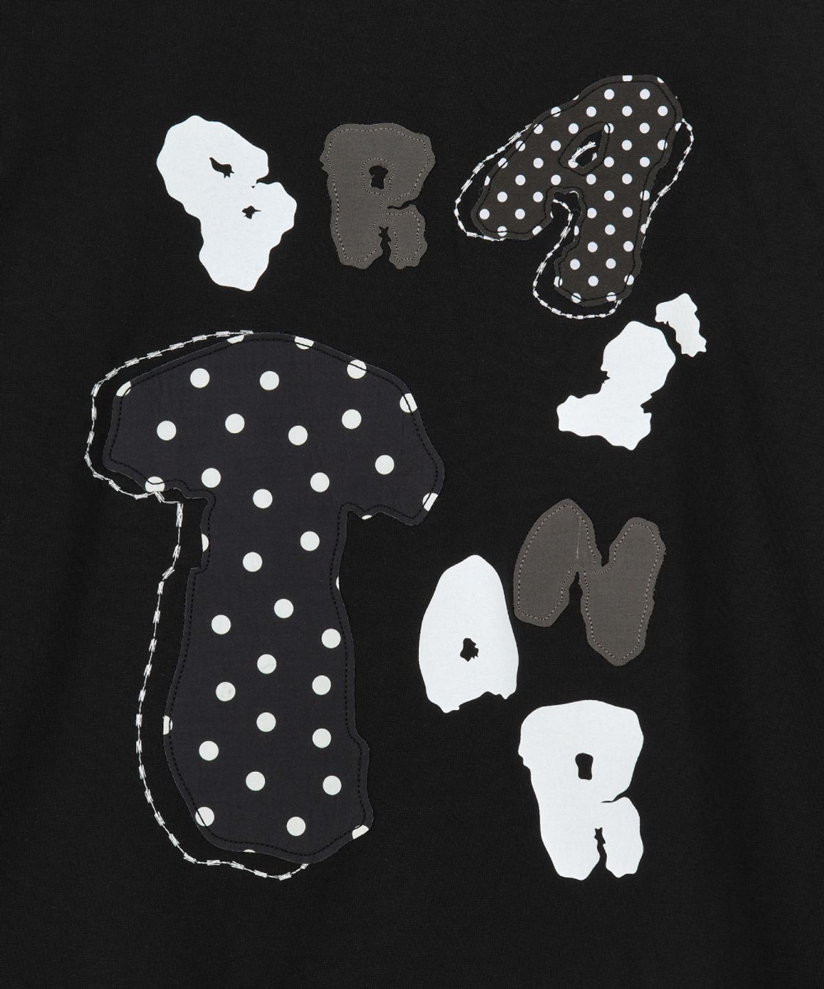 단델(DANDEL) DD rot applique long sleeve (BLACK)