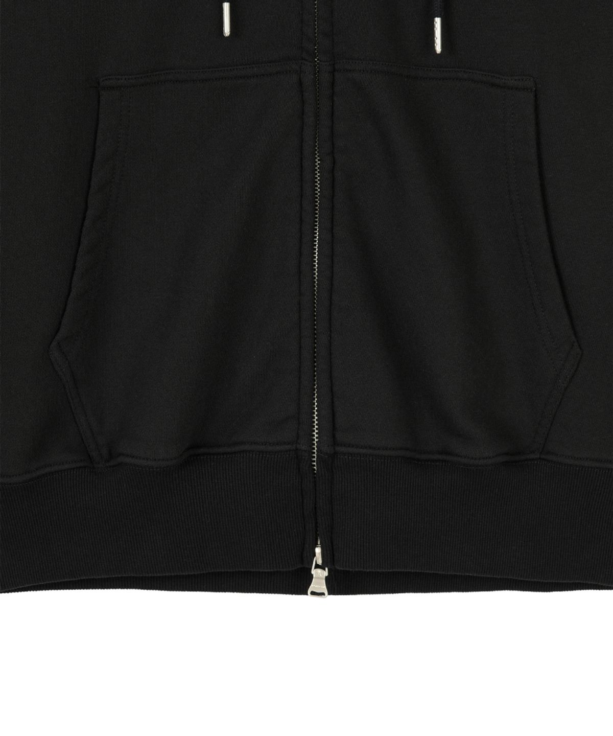 단델(DANDEL) DD symbol applique hoodie zip-up (BLACK)