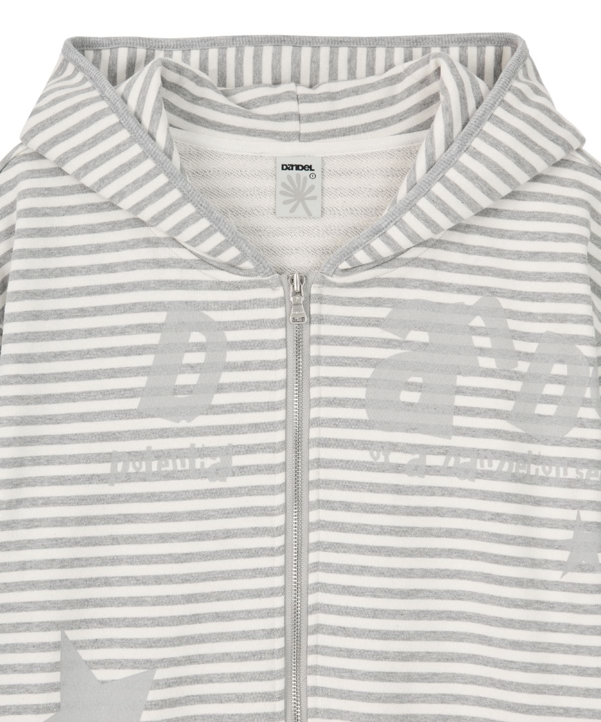 단델(DANDEL) DD type stripe hoodie zip-up (IVORY)