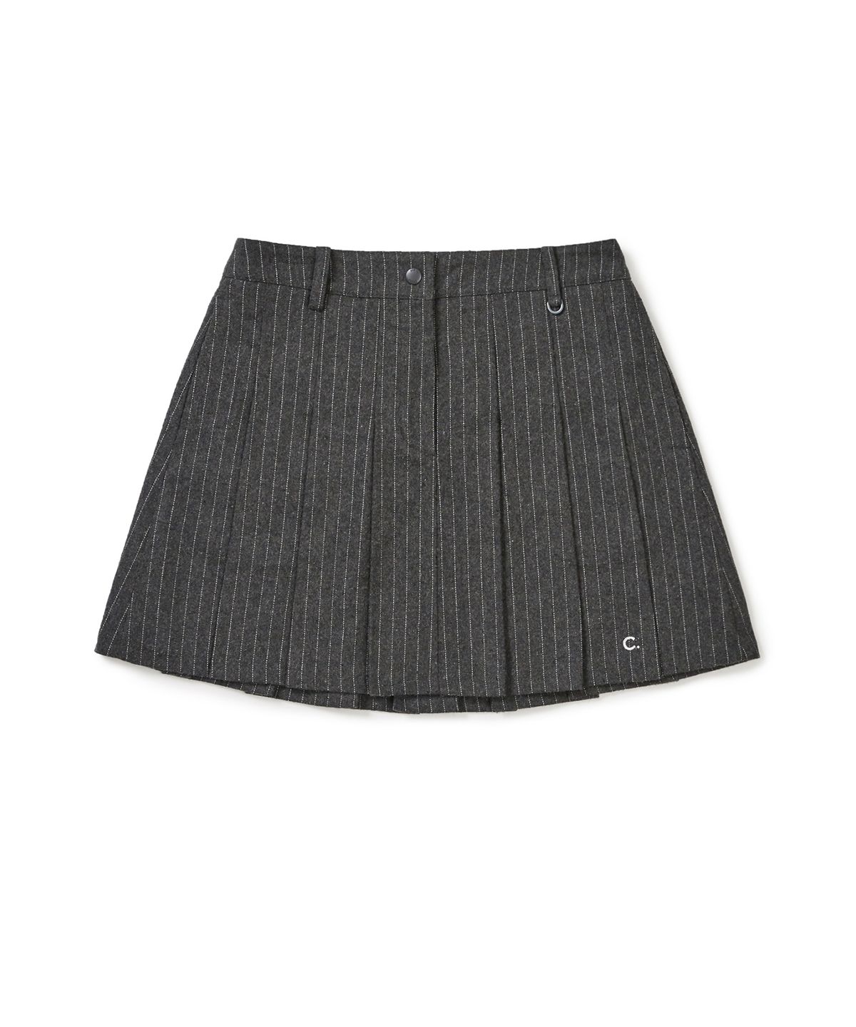 클로브(CLOVE) [25FW clove] Stripe Pleated Skirt (Charcoal)