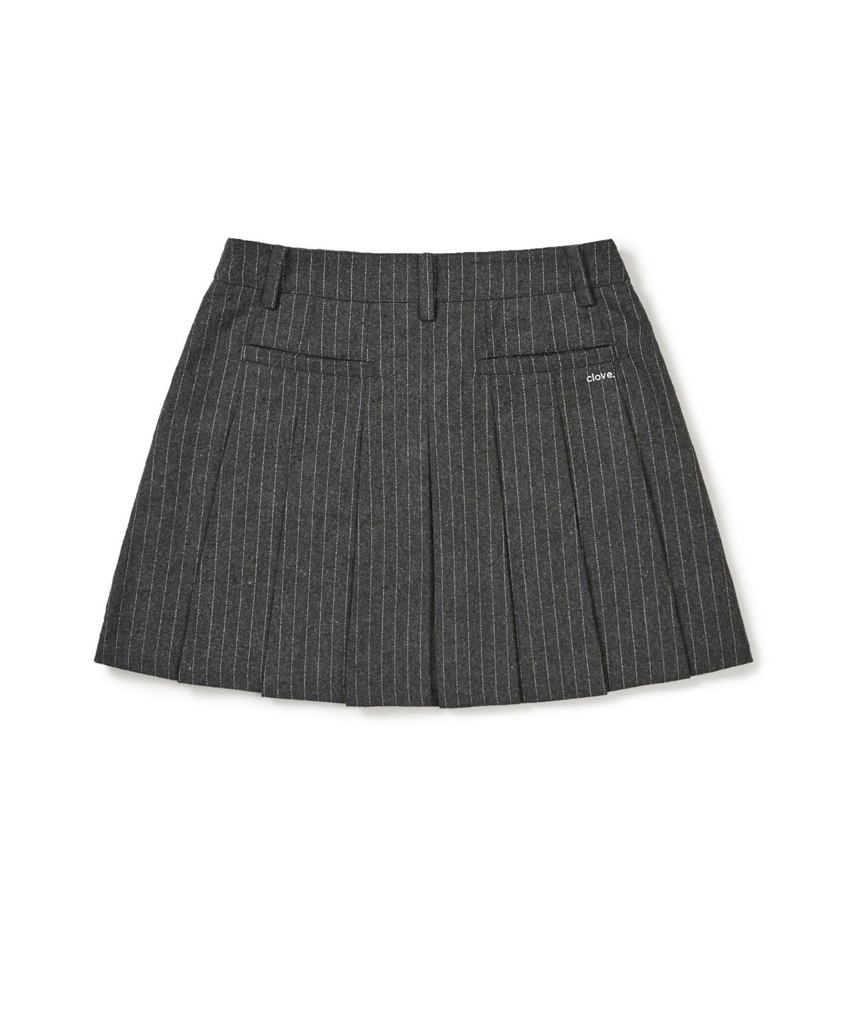 클로브(CLOVE) [25FW clove] Stripe Pleated Skirt (Charcoal)