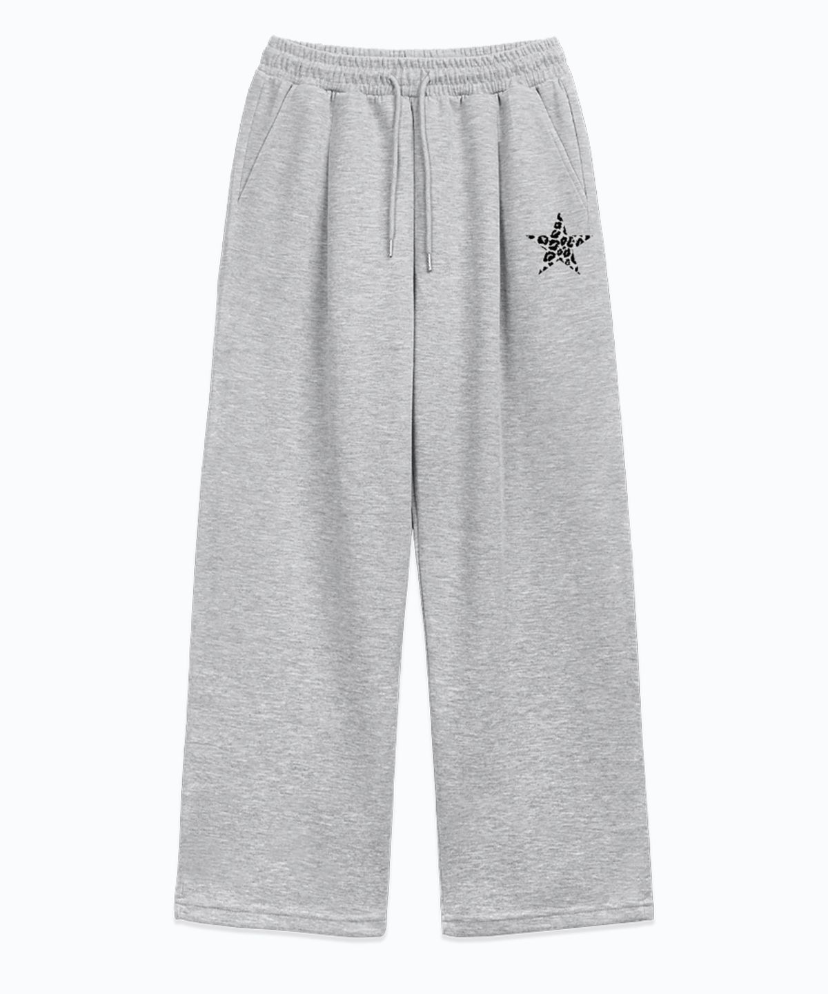 랜덤오프(RANDOMOFF) LEOPARD STAR ONE TUCK WIDE SWEAT PANTS (2color)