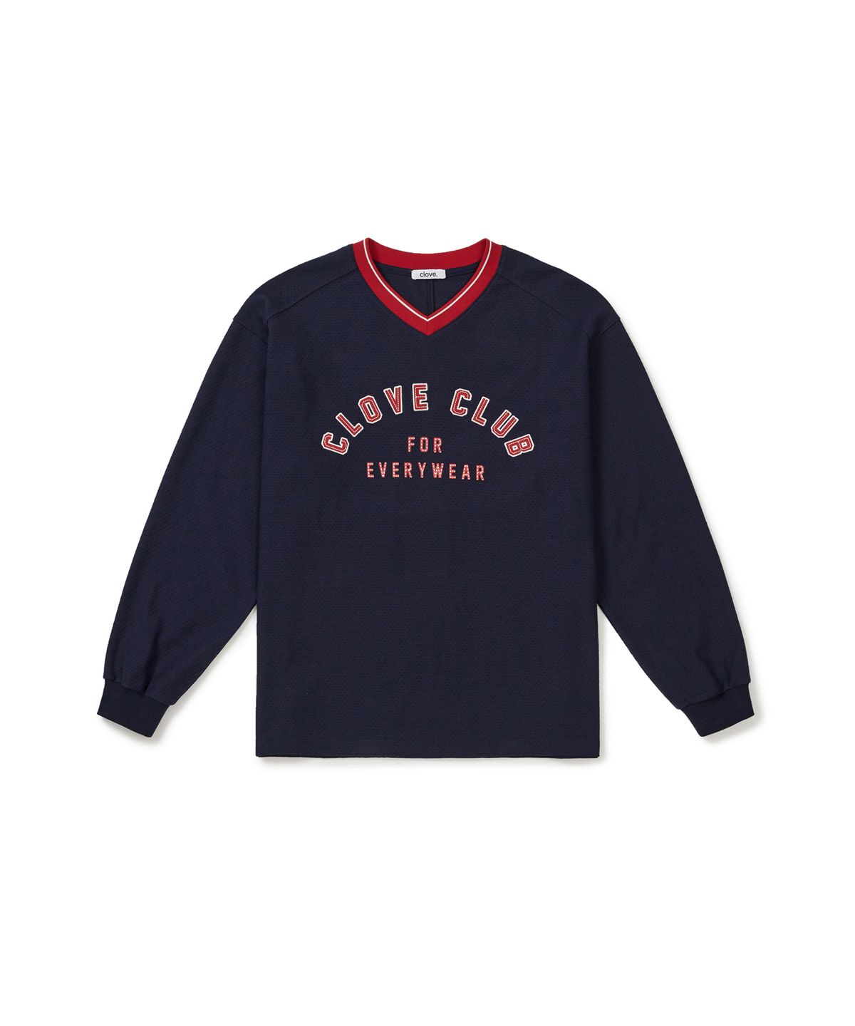 클로브(CLOVE) [25FW clove] Cotton Mesh Rugby Shirt (Navy)