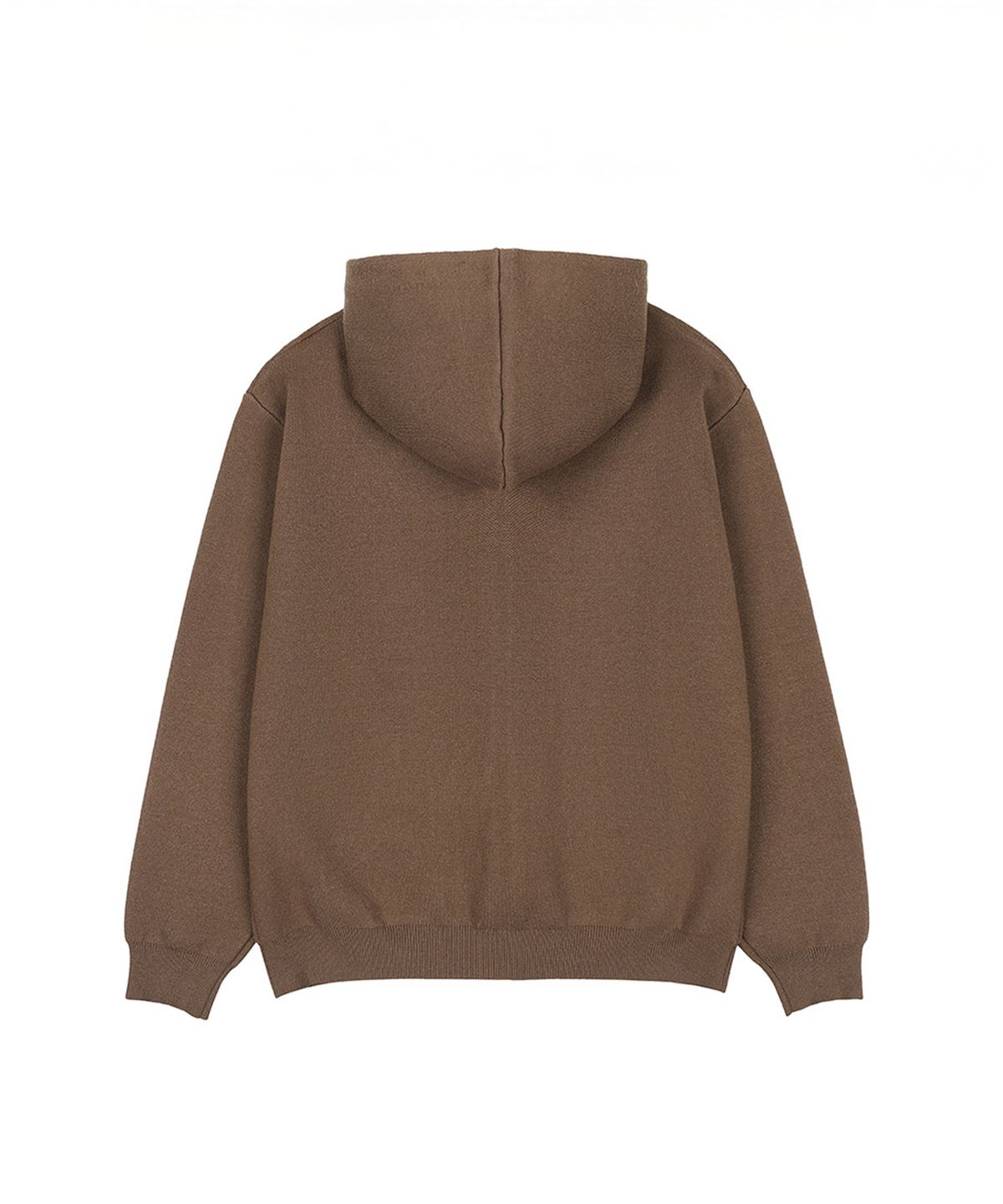 라츠유(LOTSYOU) lotsyou_Ava Knit Hood Zip-Up Brown