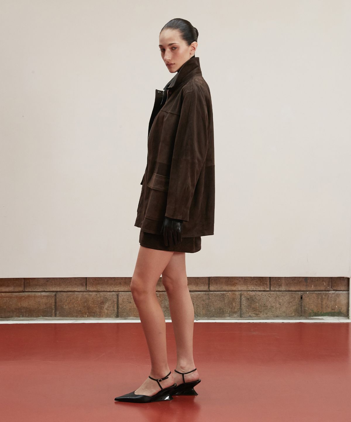 베르데마르(VERDEMAR) Suede Safari Jacket_Deep Brown