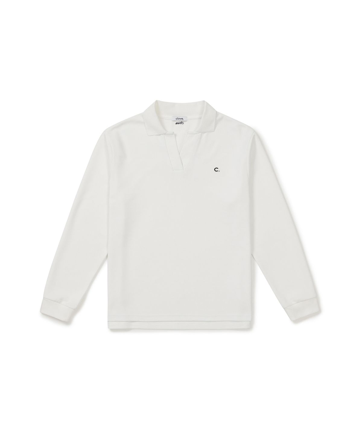 클로브(CLOVE) [25FW clove] Stretch Open-Collar T-Shirt (White)