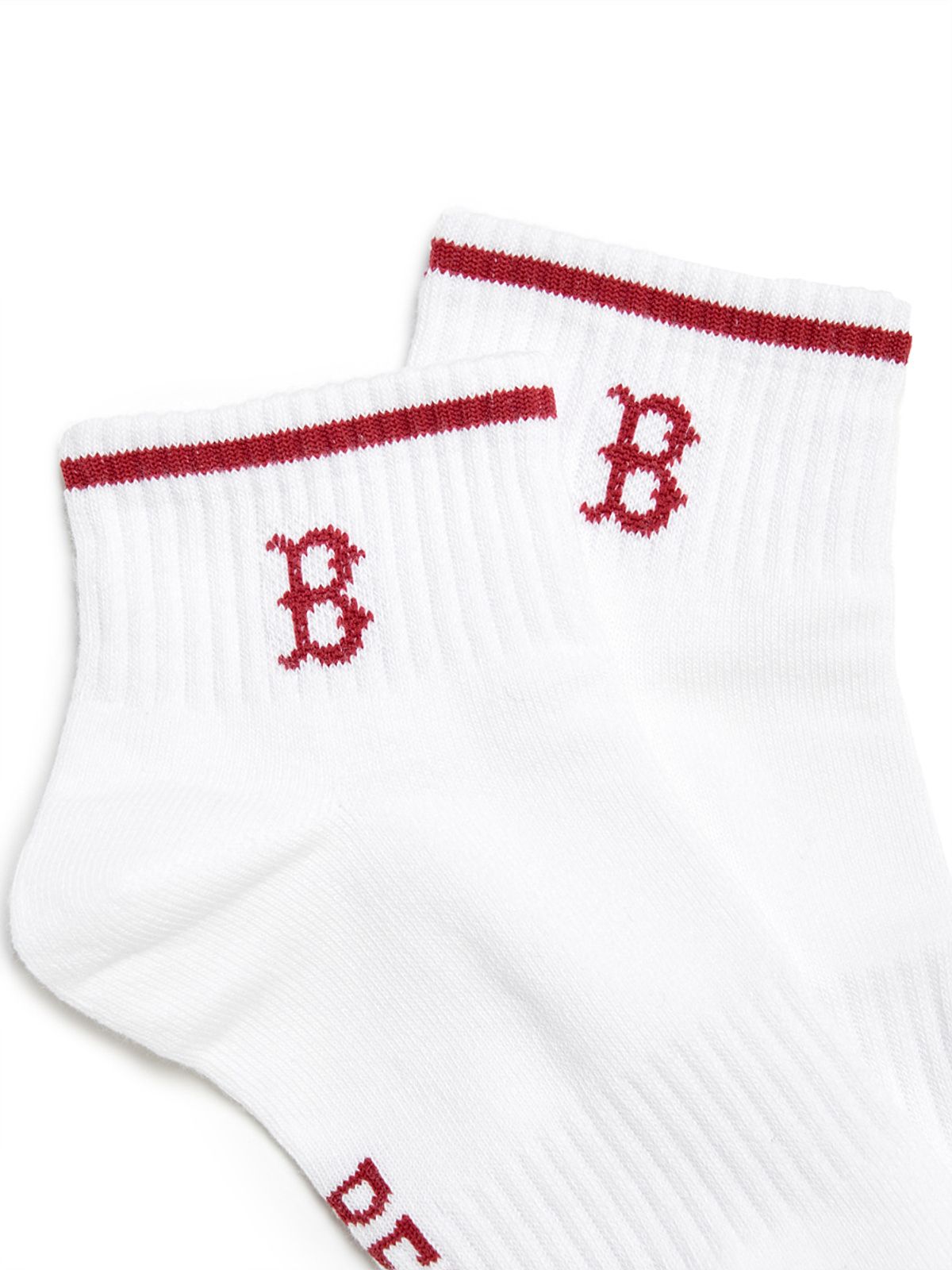 엠엘비(MLB) 스트라이프 스몰 로고 발목 양말 3족세트 MLB (Beige)