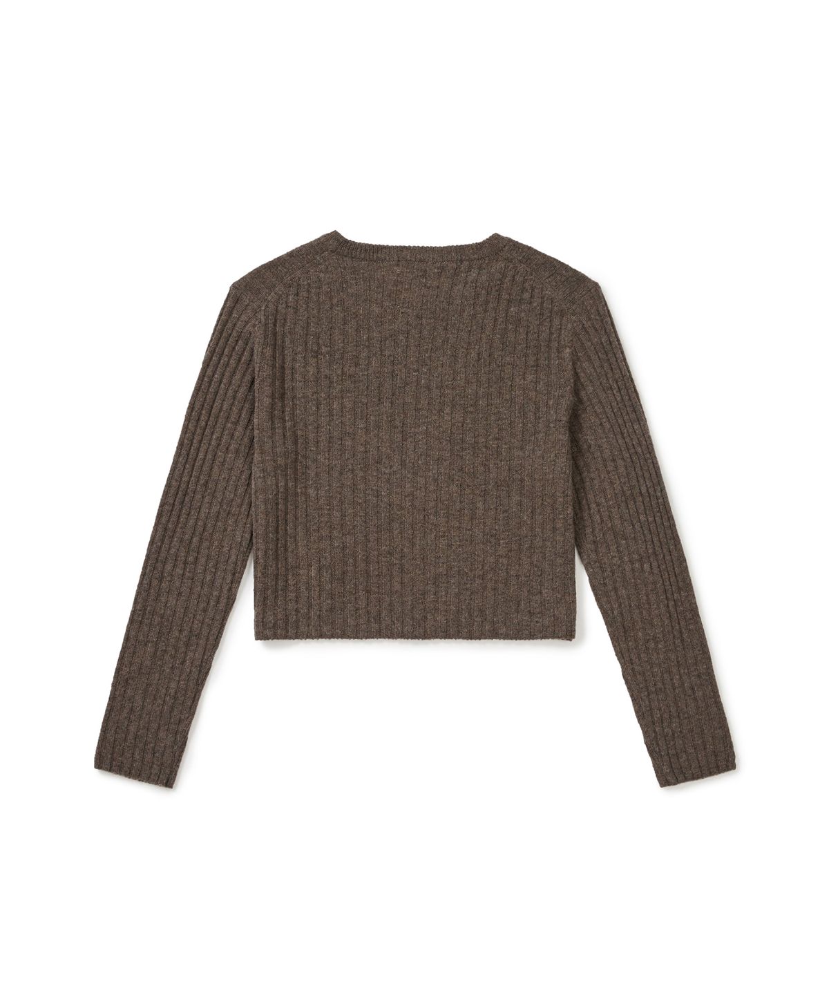 클로브(CLOVE) [25FW clove] Ribbed Cropped Knit (Brown)