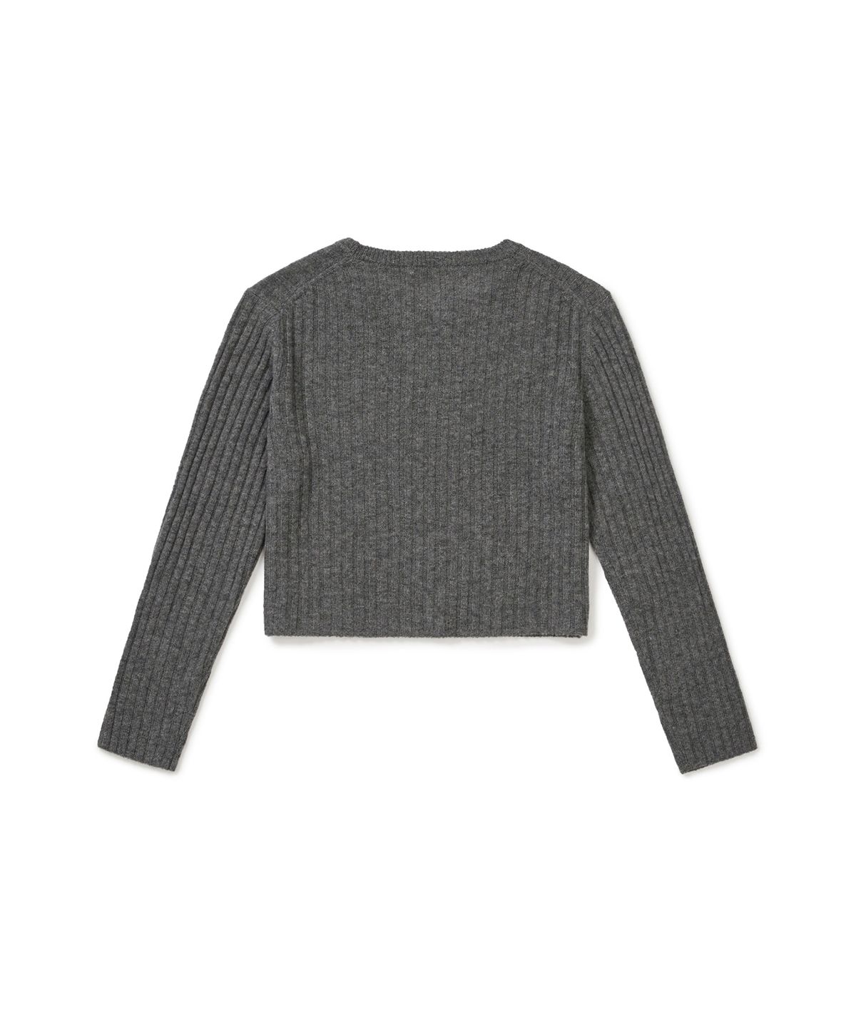 클로브(CLOVE) [25FW clove] Ribbed Cropped Knit (Charcoal)