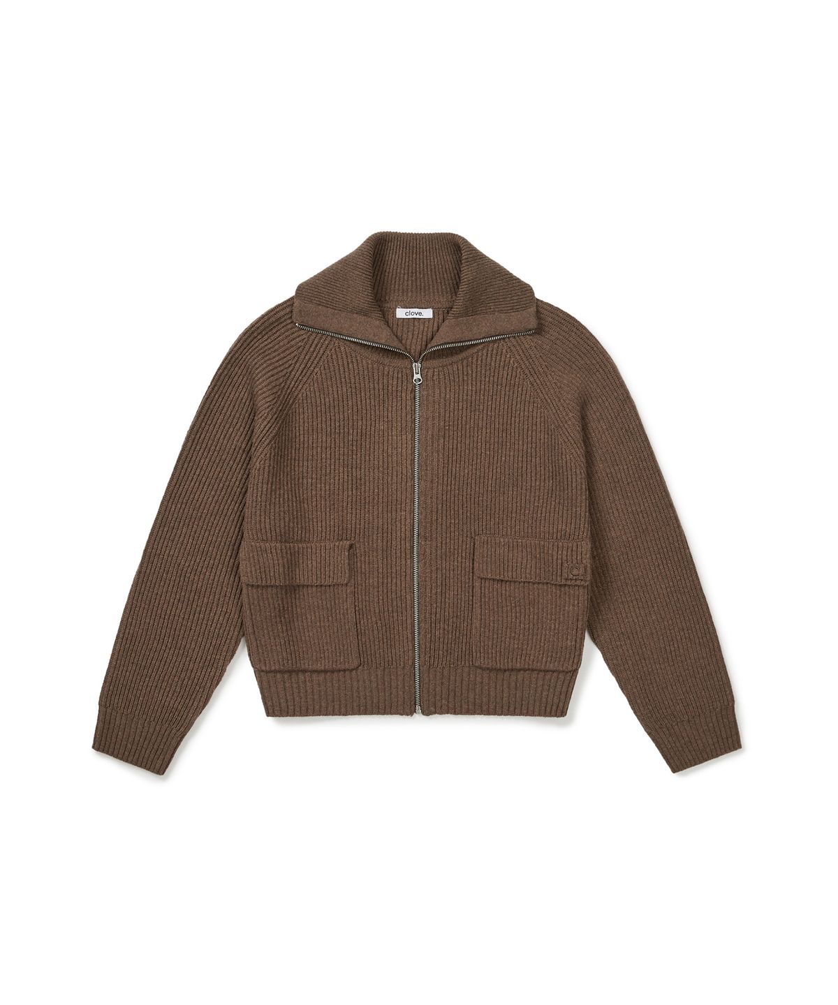 클로브(CLOVE) [25FW clove] Full-Zip Knit Cardigan (Brown)