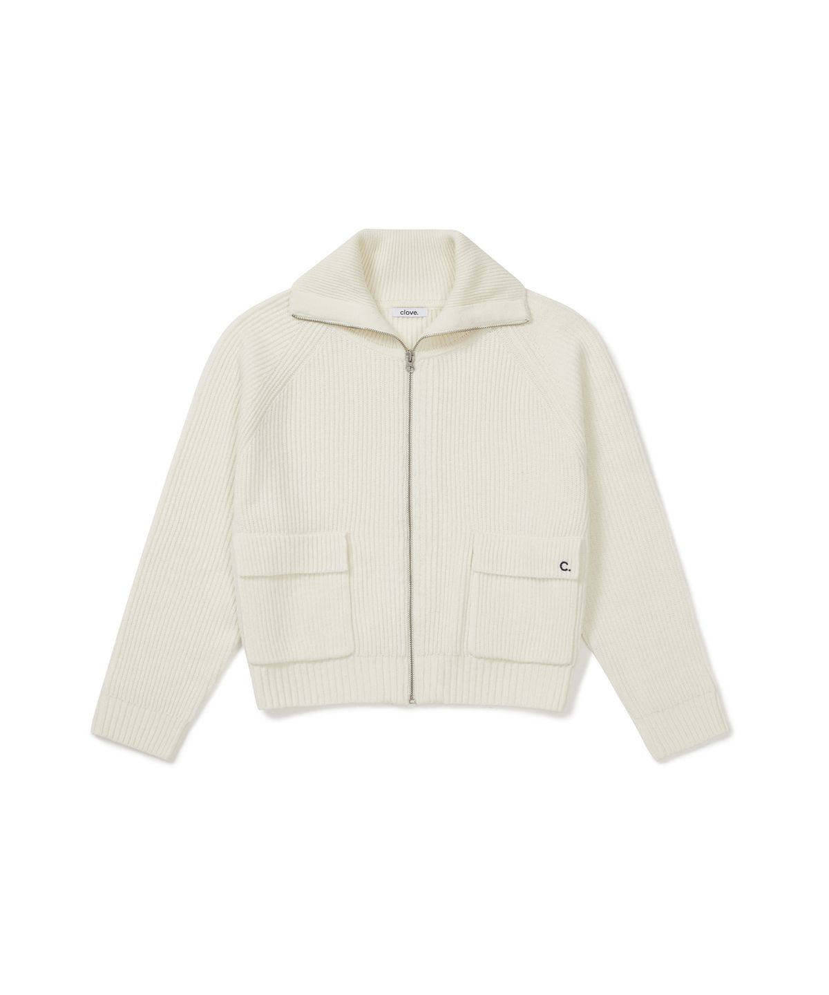 클로브(CLOVE) [25FW clove] Full-Zip Knit Cardigan (Cream)