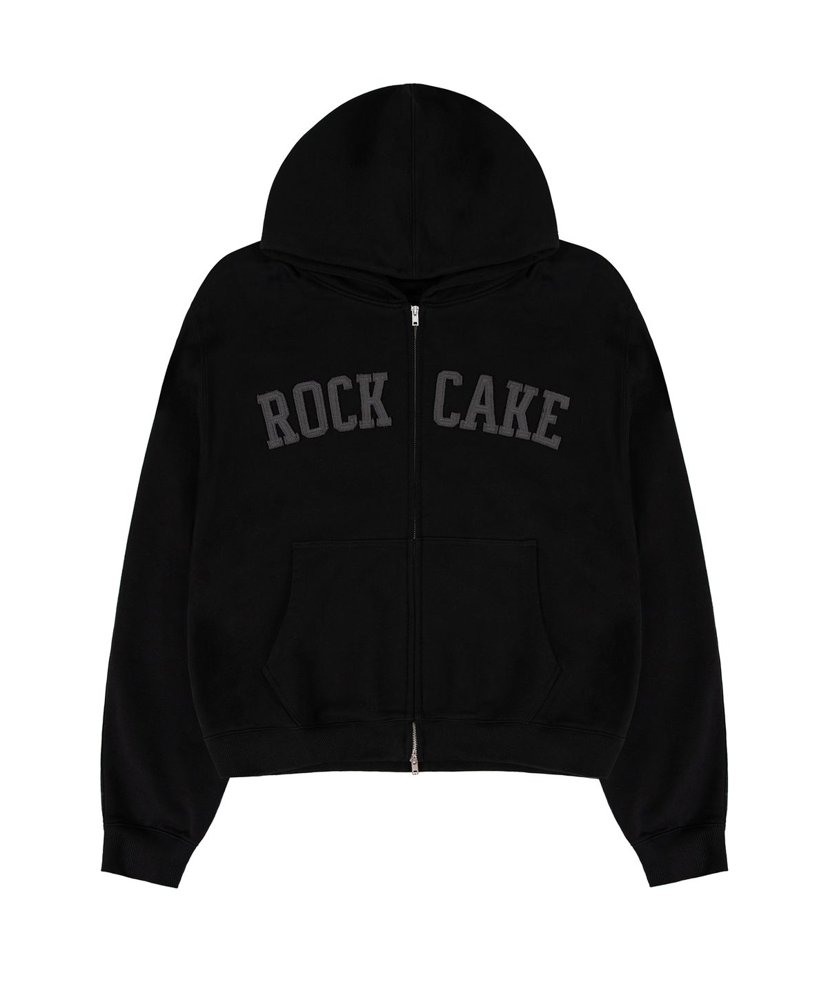락케이크(ROCKCAKE) Arch Logo Zip Up Hoodie - Black