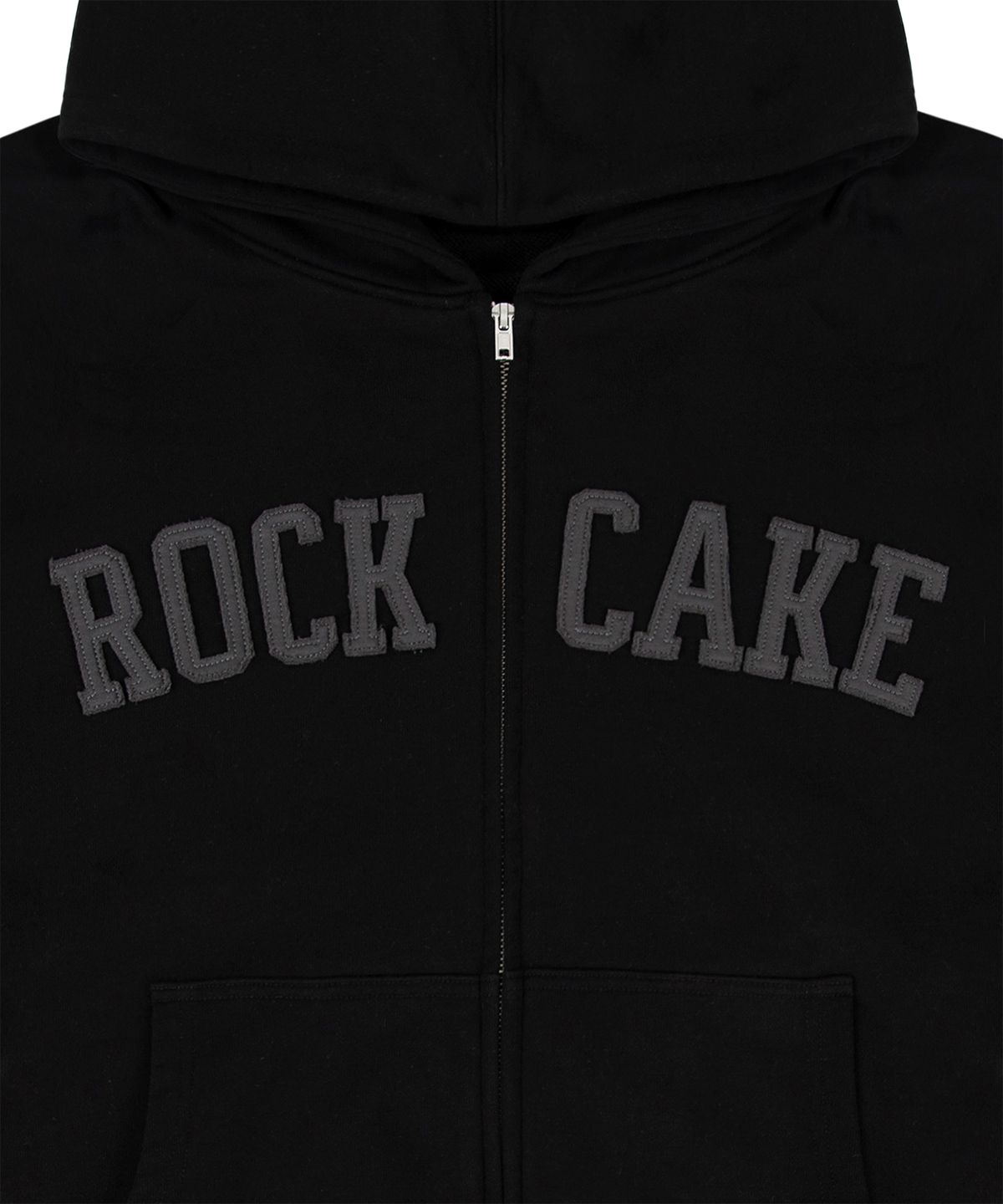 락케이크(ROCKCAKE) Arch Logo Zip Up Hoodie - Black