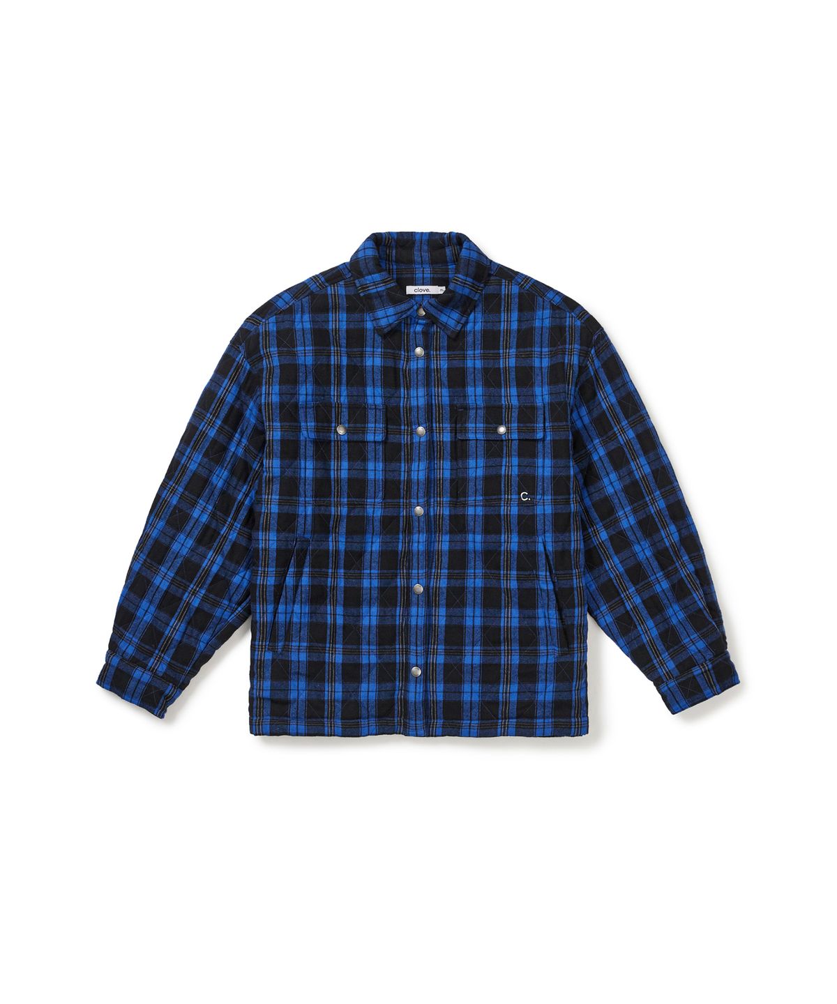 클로브(CLOVE) [25FW clove] Checked Shirt-Style Jacket (Blue)