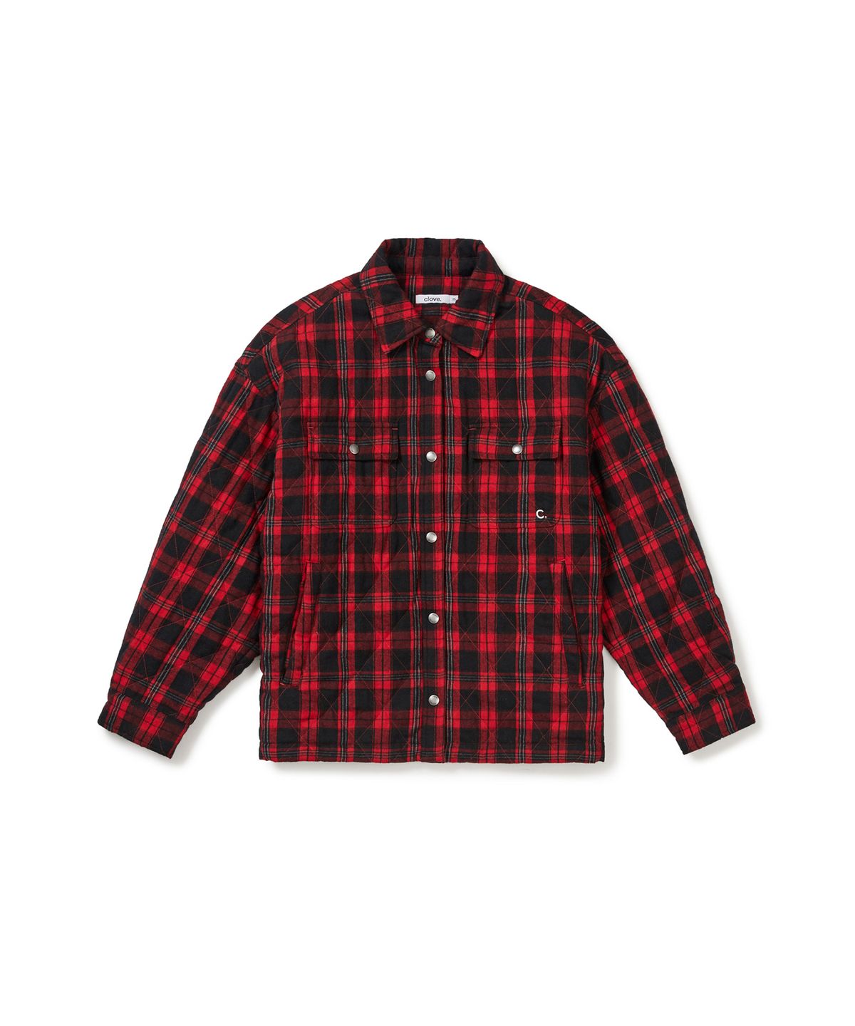클로브(CLOVE) [25FW clove] Checked Shirt-Style Jacket (Red)