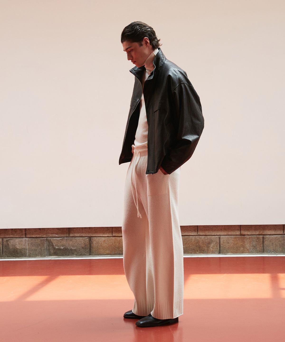 베르데마르(VERDEMAR) Vegetable Lambskin High-neck Jacket