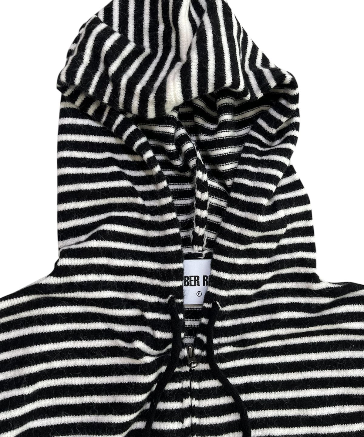 스케이터락(SK8ER ROCK) Double Stars Stripe Knit Hood Zip-Up ((black))