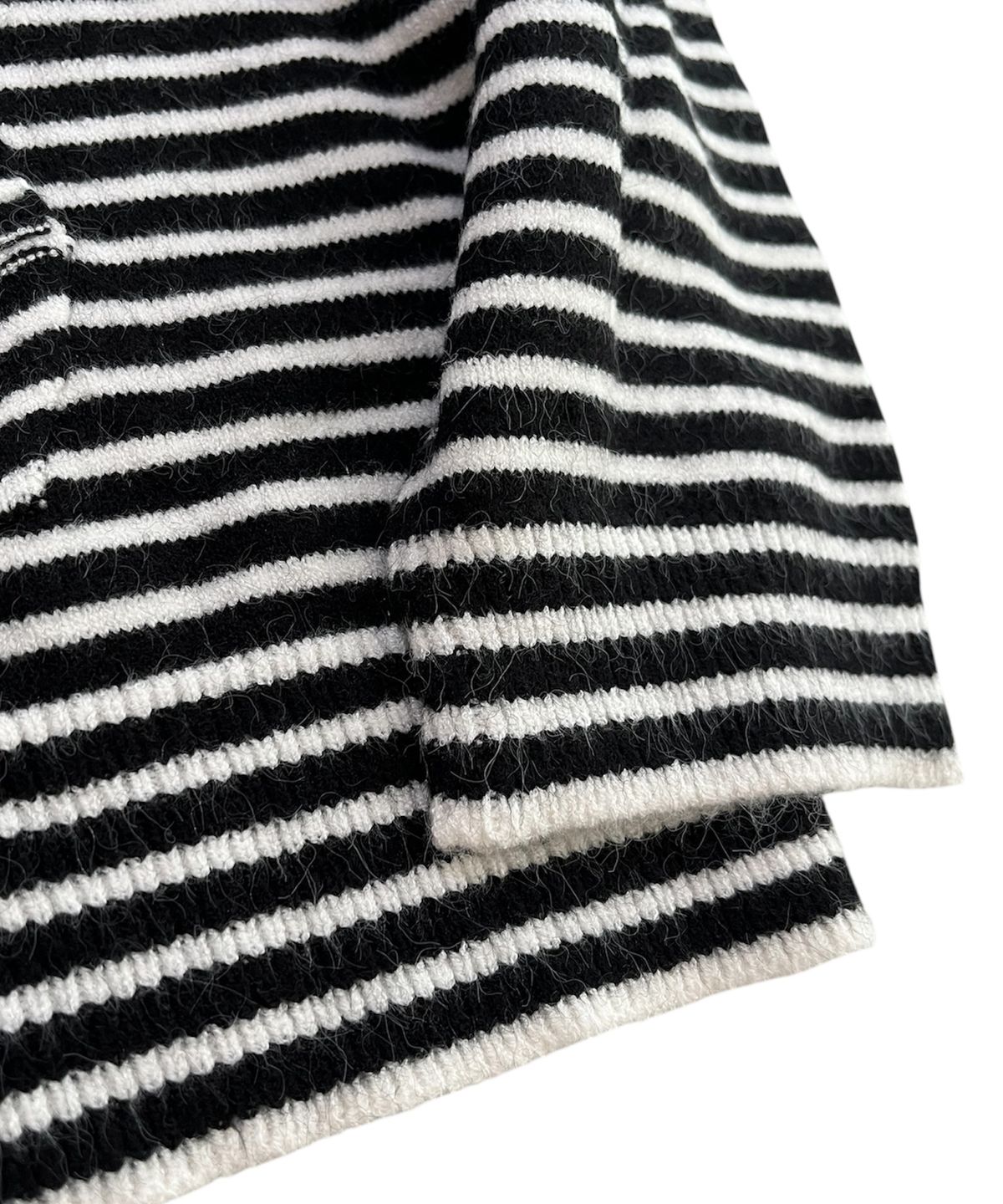 스케이터락(SK8ER ROCK) Double Stars Stripe Knit Hood Zip-Up ((black))