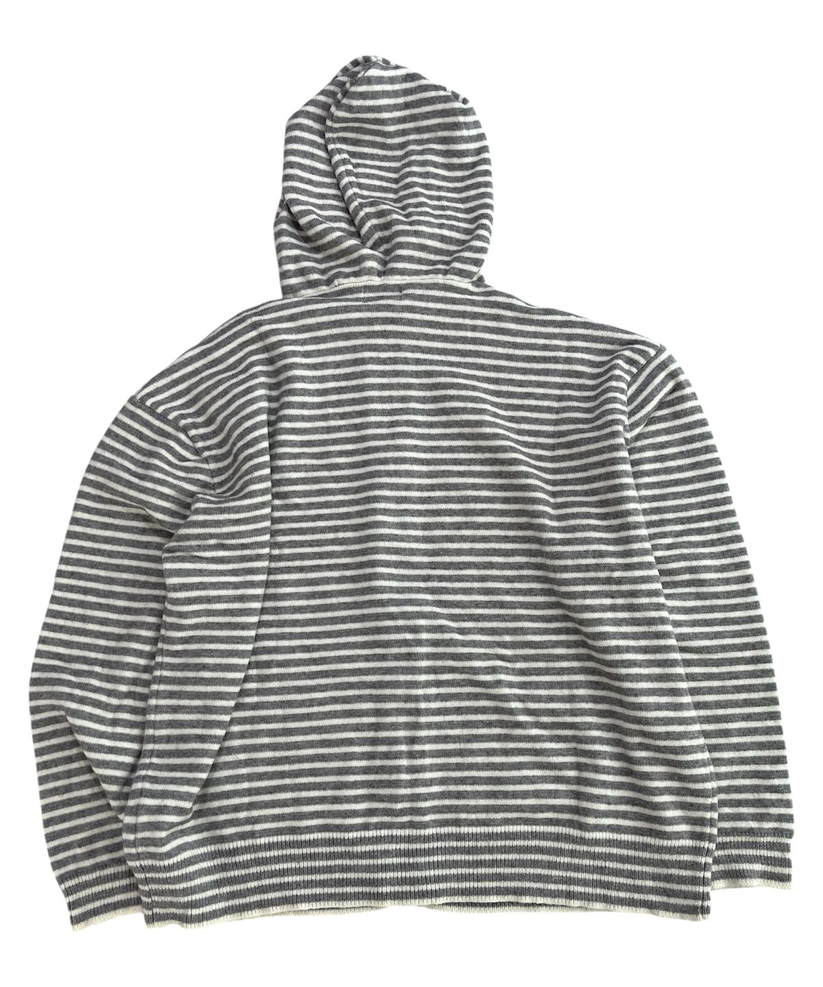 스케이터락(SK8ER ROCK) Double Stars Stripe Knit Hood Zip-Up ((gray))