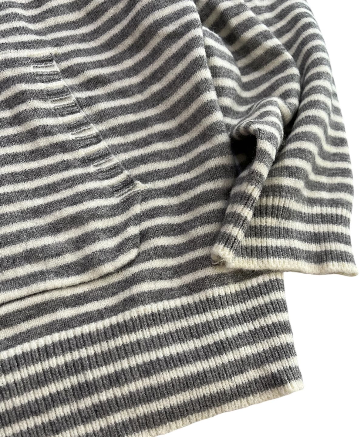 스케이터락(SK8ER ROCK) Double Stars Stripe Knit Hood Zip-Up ((gray))