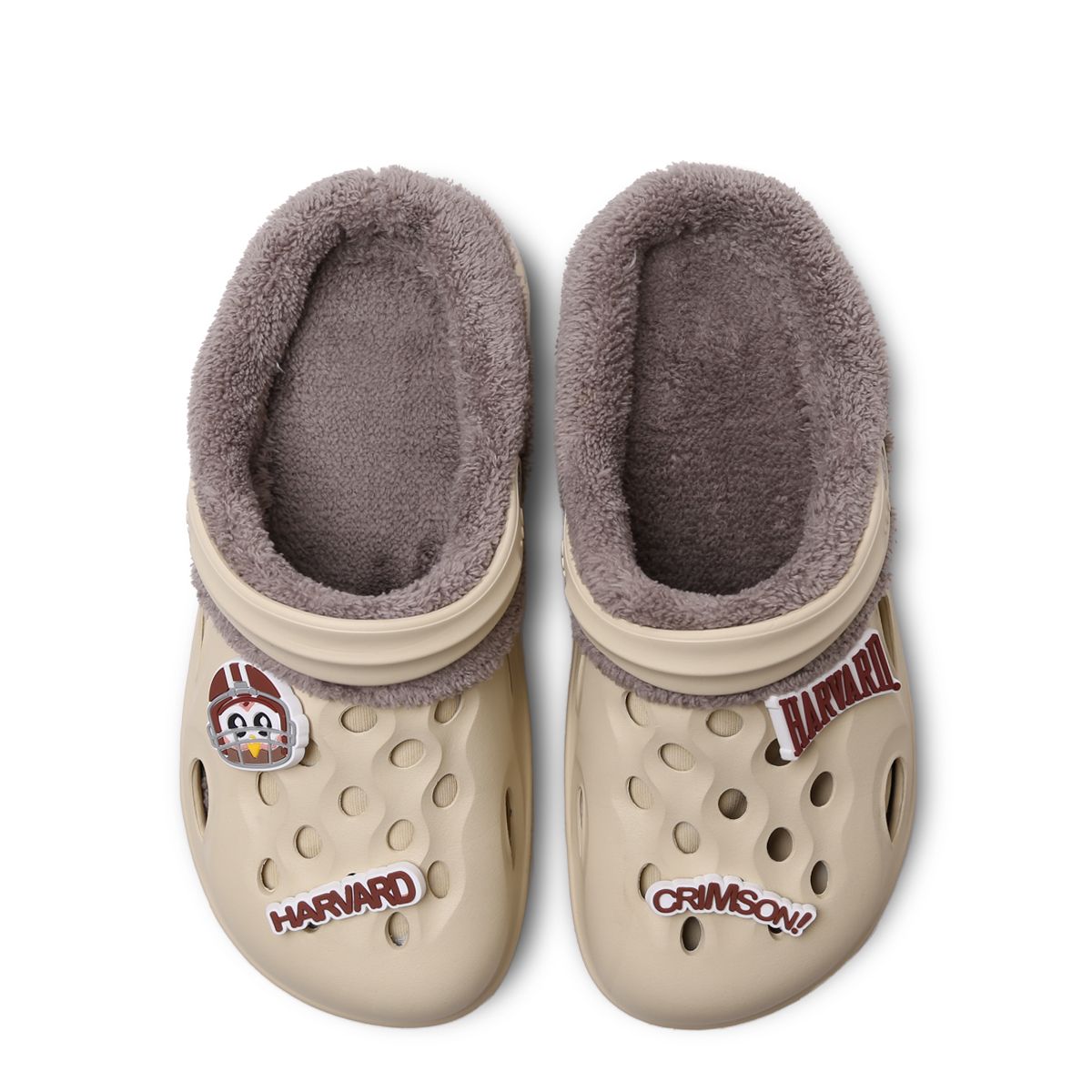 하버드 슈즈(HARVARD SHOES) 우모 퍼 슬리퍼 방한 샌들 블랙 베이지