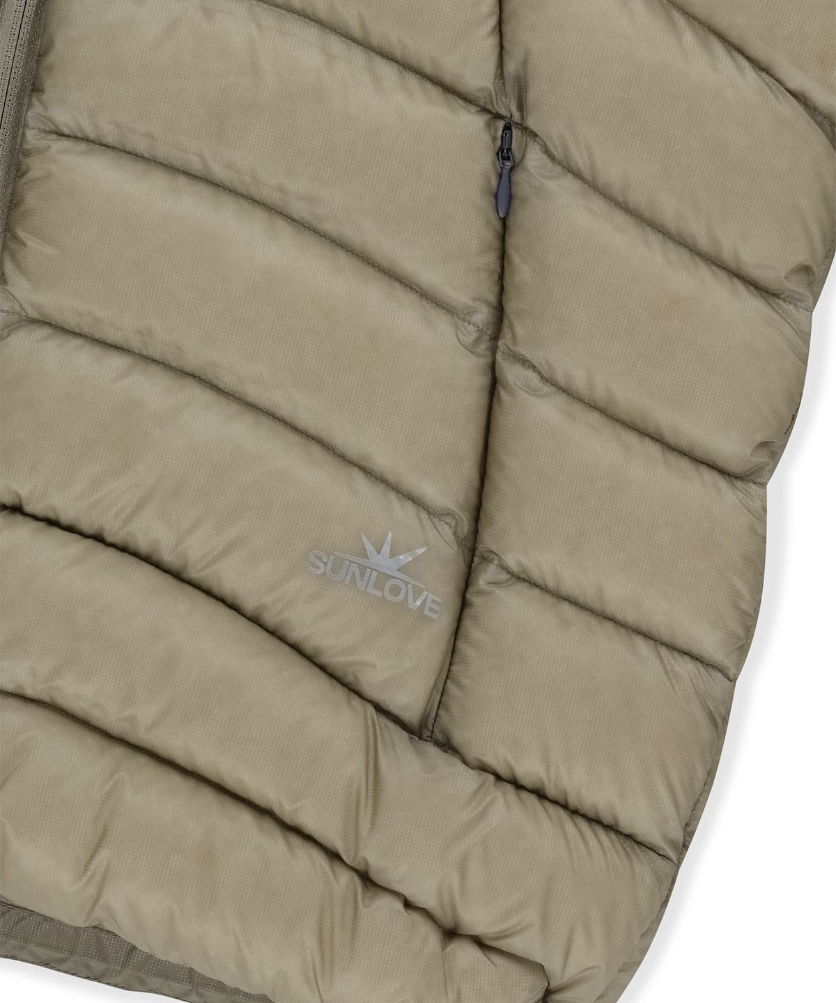 썬러브투어(SUNLOVETOUR) Hooded Fly Light Down Jacket Stone