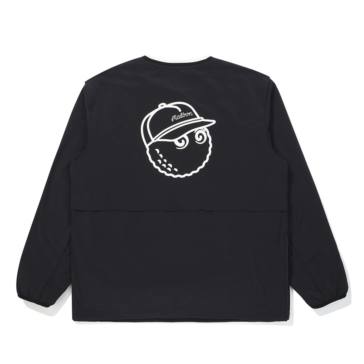 말본 골프(MALBON GOLF) 컬러 블록 긴팔 피스테 BLACK