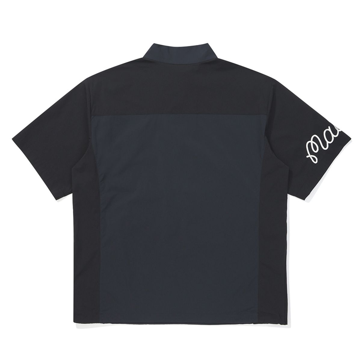 말본 골프(MALBON GOLF) 세로 절개 우븐 반팔 아노락 NAVY (MAN)